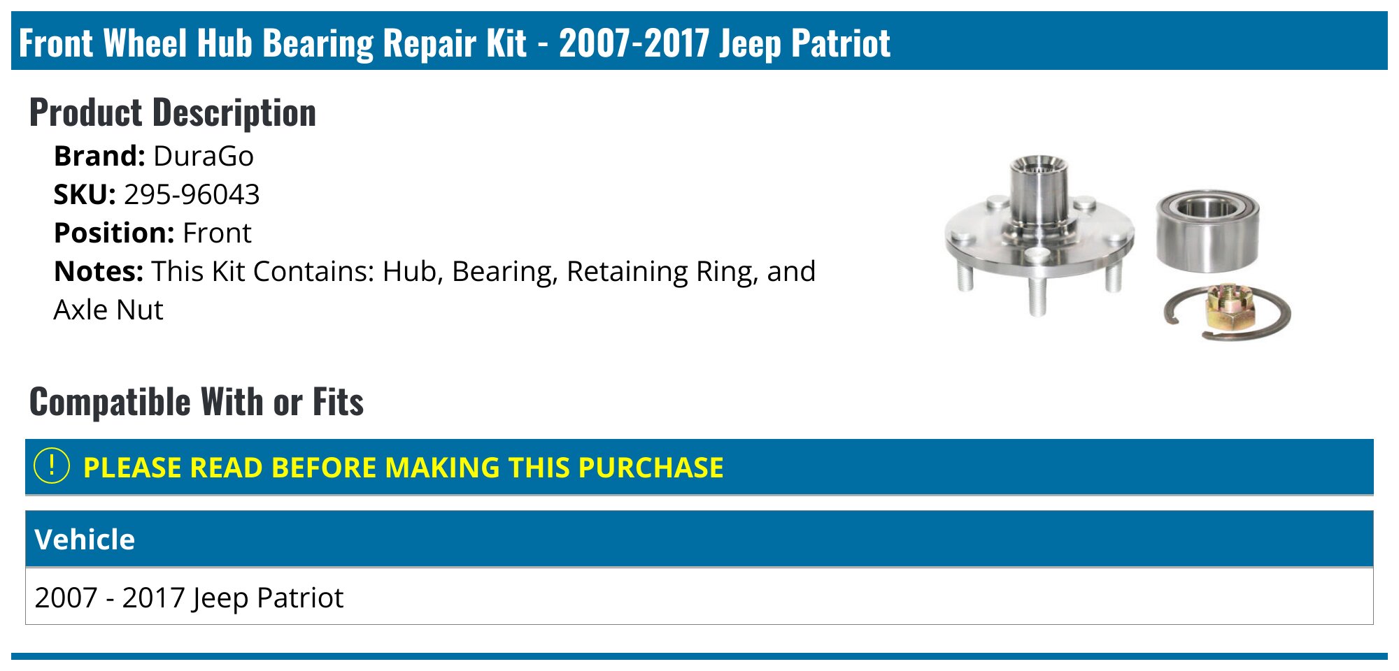 Front Wheel Bearing - Compatible With 2007 - 2017 Jeep Patriot 2008 2009 2010 2011 2012 2013 2014 2015 2016 Ddc5d8ad F8be 48c2 9d59 11873e02d56b.243194d97cbc21d0130c554d627324a5 Front Wheel Bearing - Compatible With 2007 - 2017 Jeep Patriot 2008 2009 2010 2011 2012 2013 2014 2015 2016 Ddc5d8ad F8be 48c2 9d59 11873e02d56b.243194d97cbc21d0130c554d627324a5