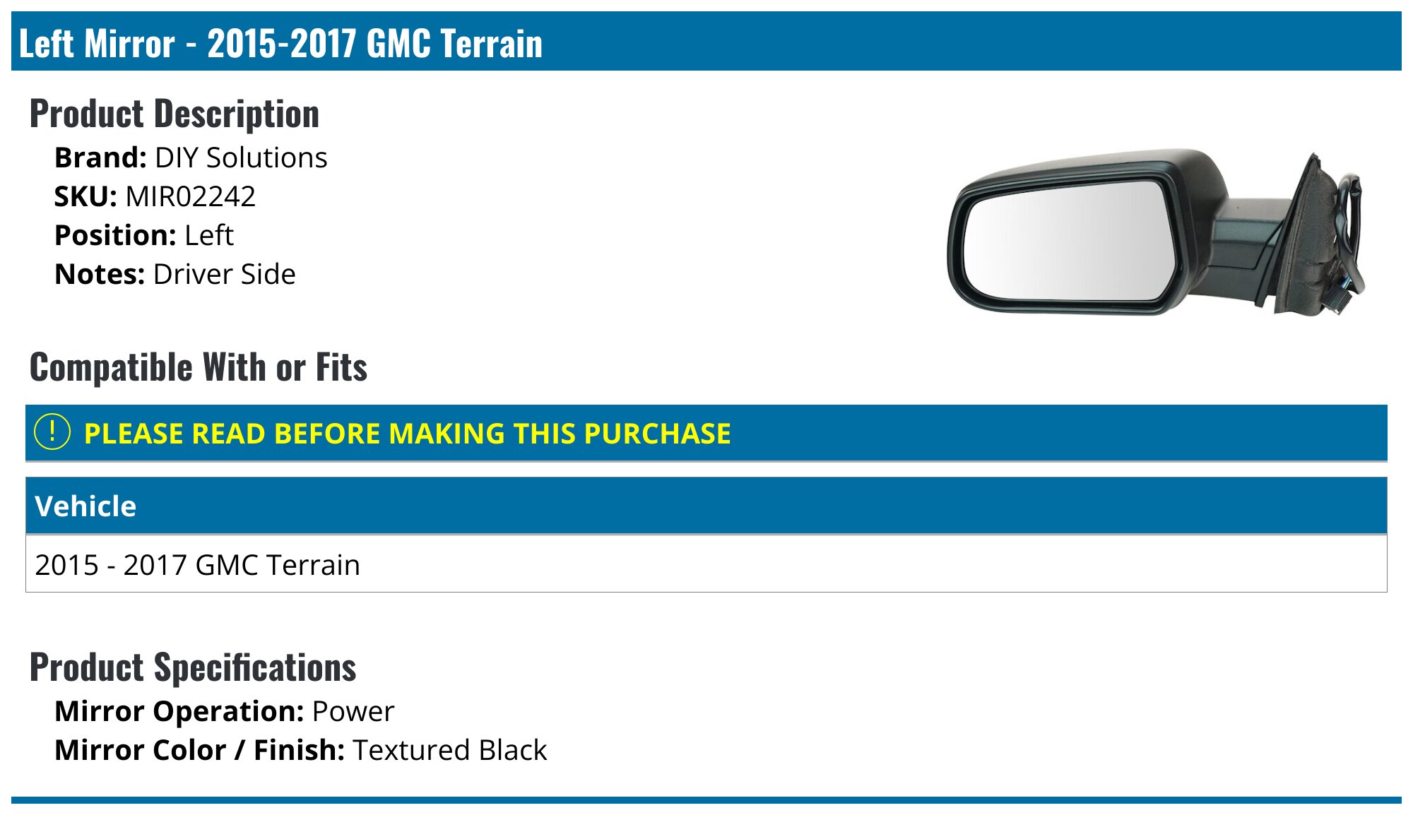 Chrome Heated Power Side View Mirrors Left & Right Pair Set Fits Chevy GMC Truck