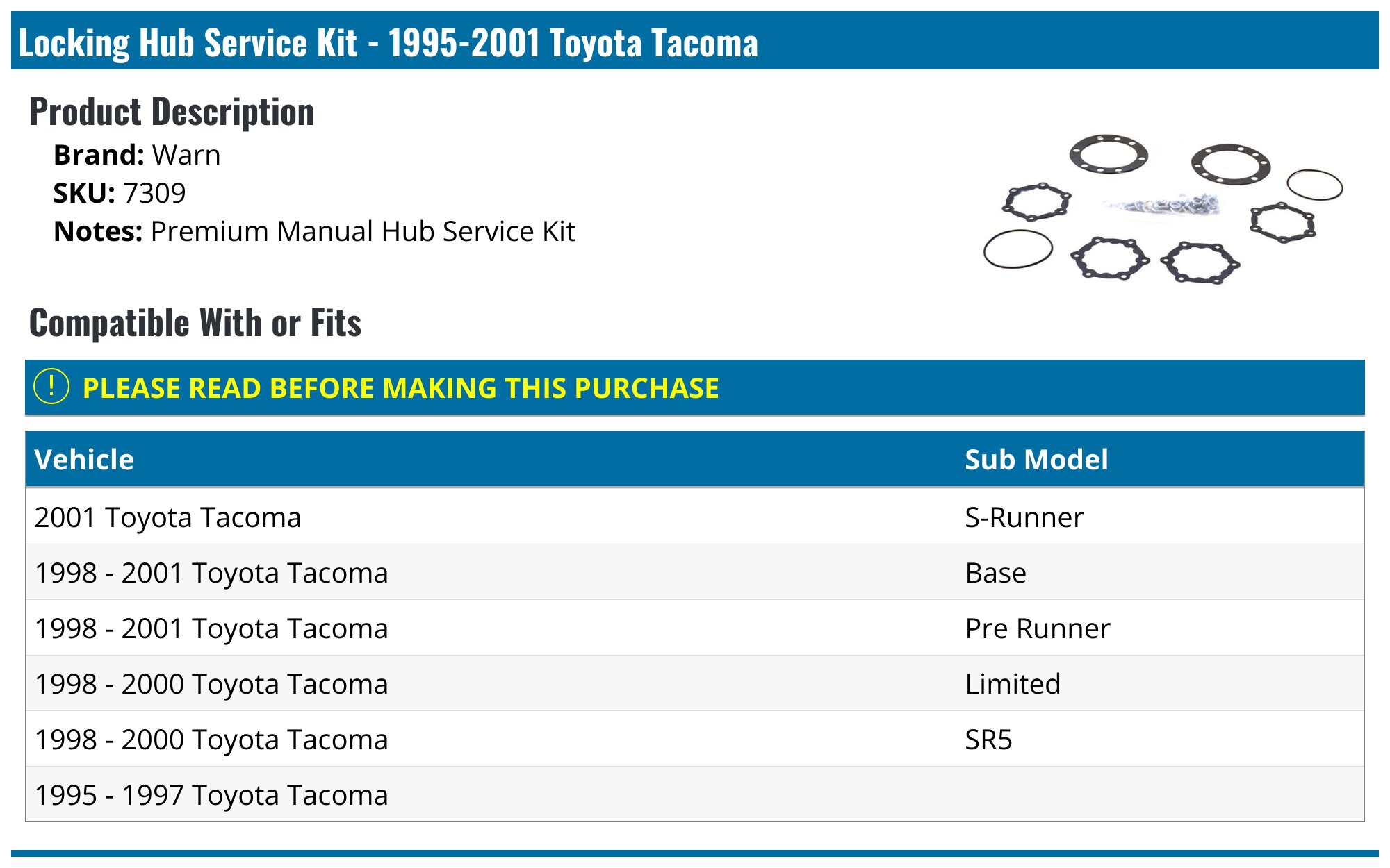2001 Toyota Tacoma 5TEWM72N21Z851556 History Cars