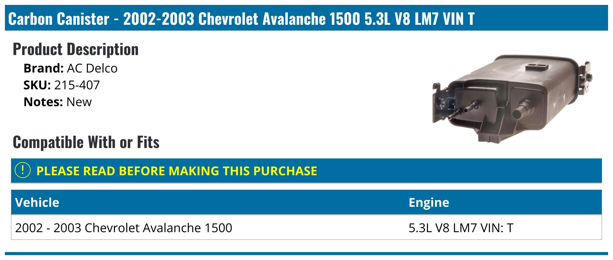 2007-2013 Chevrolet Avalanche Compatible With Chevrolet For Avalanche 2007-  2008 For Corvette 199 Compatible With Compatible With Chevrolet For Avalanche 2003-2008 For Corvette 199