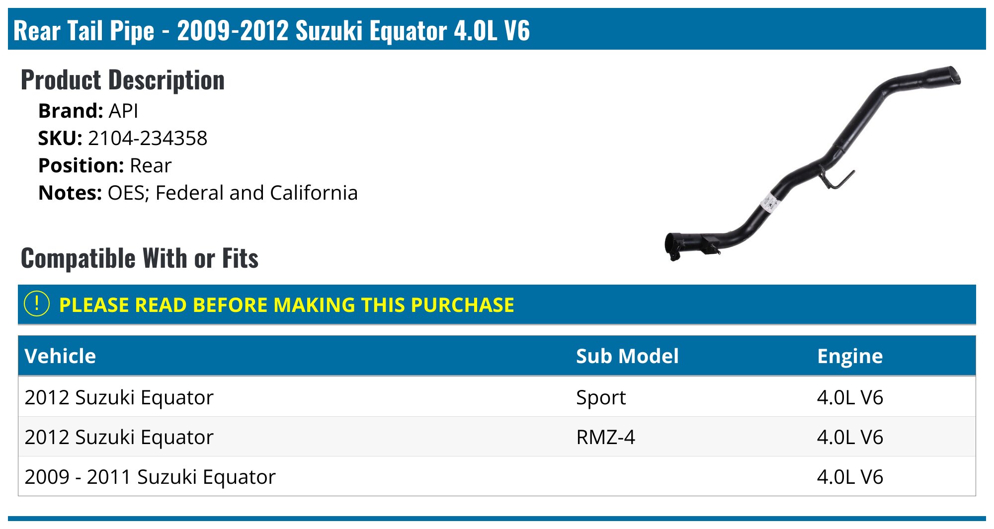 Green Exhaust Muffler With Pipe & Resonator For 2005-2019 Nissan Frontier / 2009-2012 Suzuki Equator 4.0L