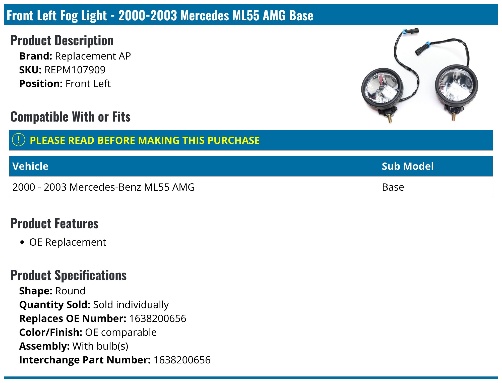 車のヘッドライトブラケット フロント左フォグライトランプブラケットフレーム メルセデスベンツ W163 ML 2002-2005 1 楽天市場】送料込  汎用 流用 兼用 角目 角 角灯 ヘッドライト フレーム 右 メッキ枠 ハウジング ブラケット ランプ リム : AUTO PARTS JAPAN  ... フォグランプアセンブリ Compatible With For ML55 For AMG 2002-2003 フォグライトブラケット