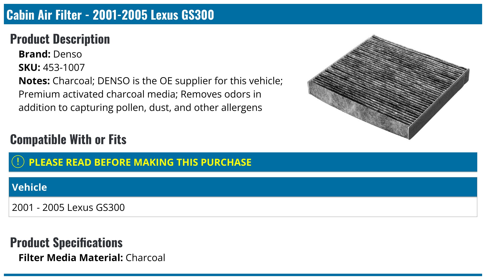 TOM'S Racing - Super Ram II Air Filter for Lexus IS300 (2000-2005) / G