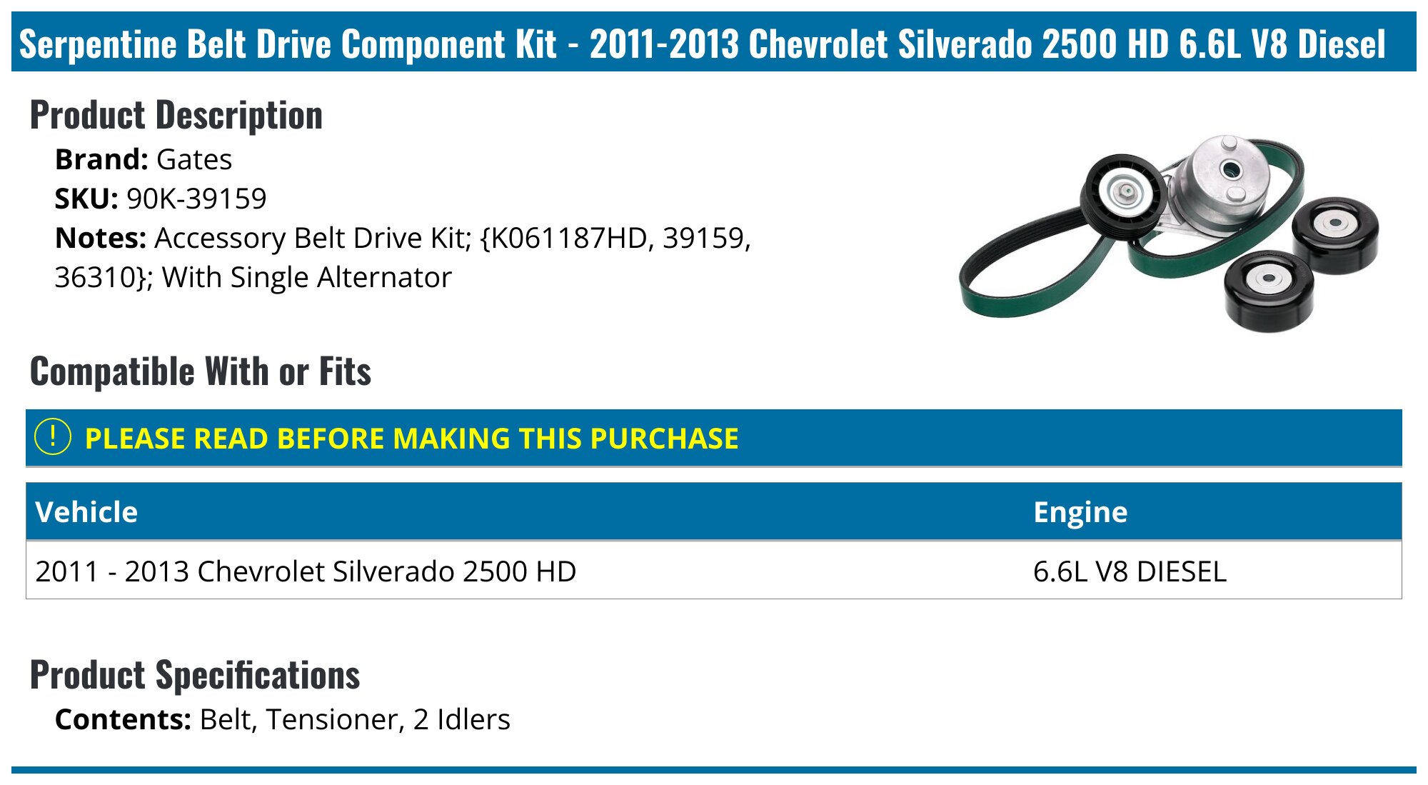 ACDelco Professional 4K355SF Stretch Fit V-Ribbed Serpentine Belt, Black Fits Select: 2009-2019 CHEVROLET SILVERADO, 2009-2019 GMC SIERRA