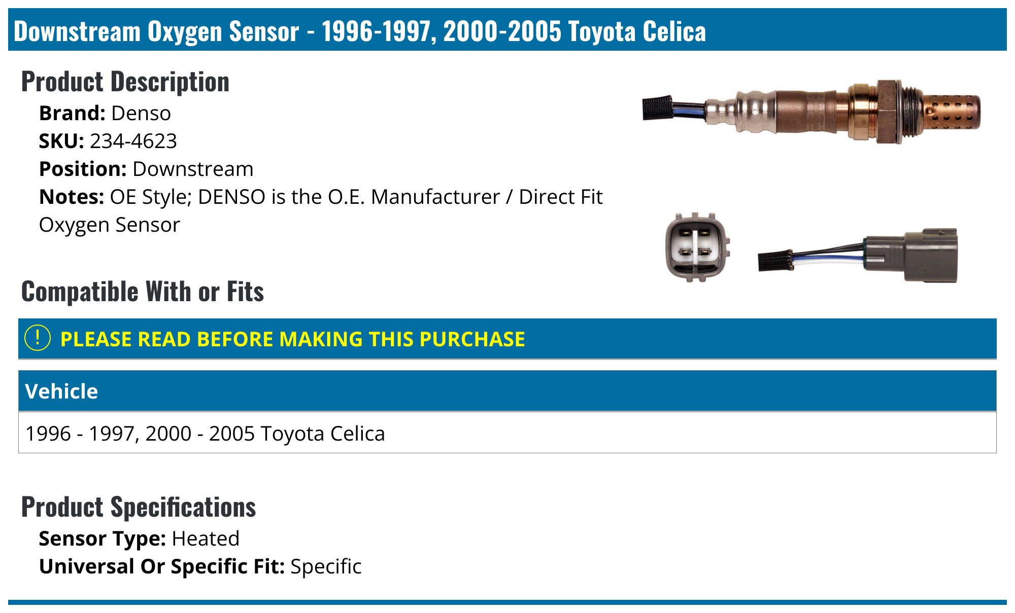 Sensores de oxigeno Bosch Engineered para Suzuki Samurai Geo Tracker