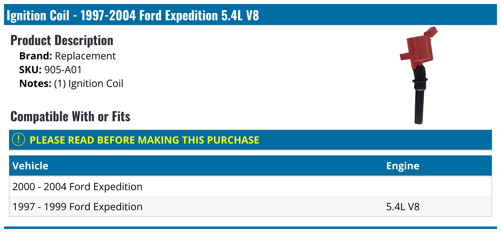 19972004 Ford Expedition Ignition Coil Replacement 905A01