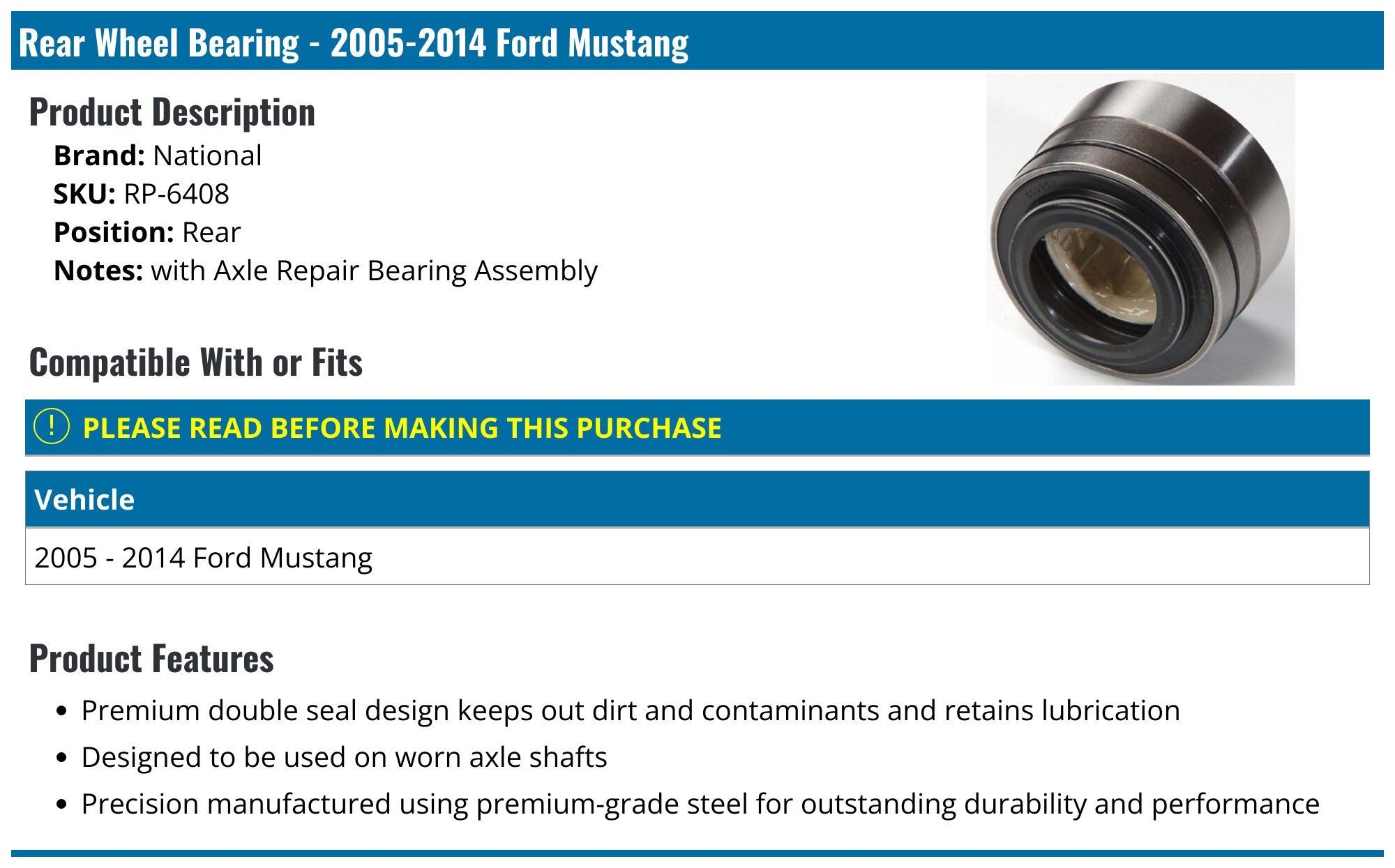 Rear Side Driveshaft Prop Shaft Assembly for Ford Mustang