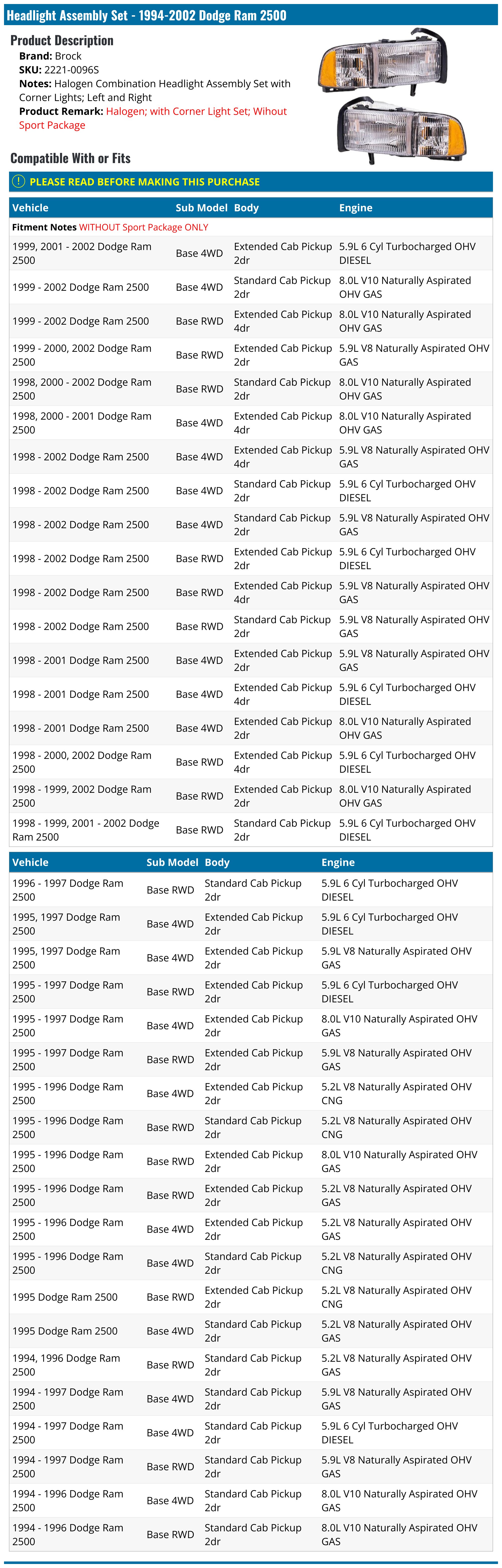 Dodge Ram 2500 Parts Dodge Ram 2500 OEM Body Parts Parts Geek