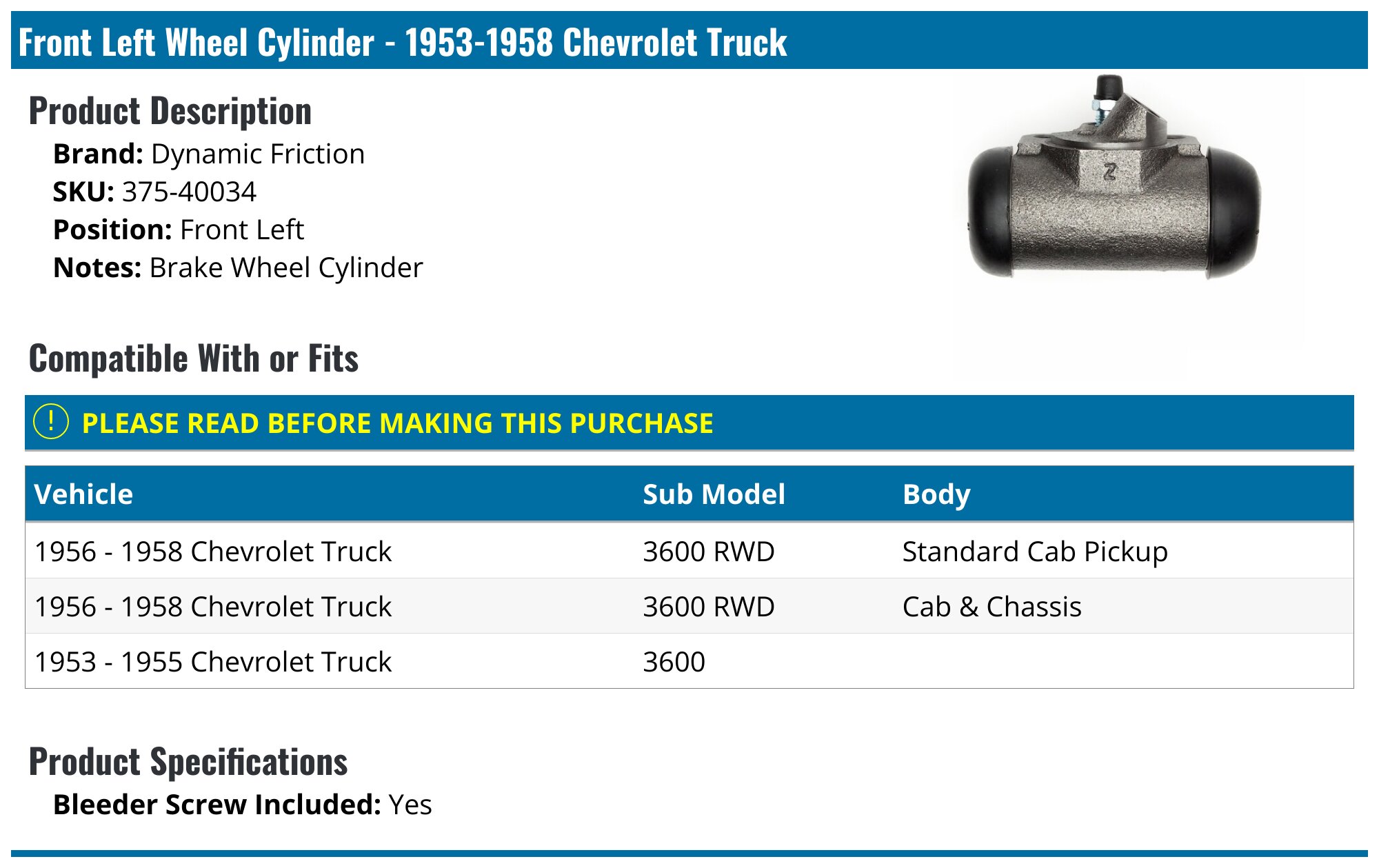 4 Wheel Cylinders & Hoses Kit For Pontiac 1942-1948 & 1955-1957 – Old Parts Source