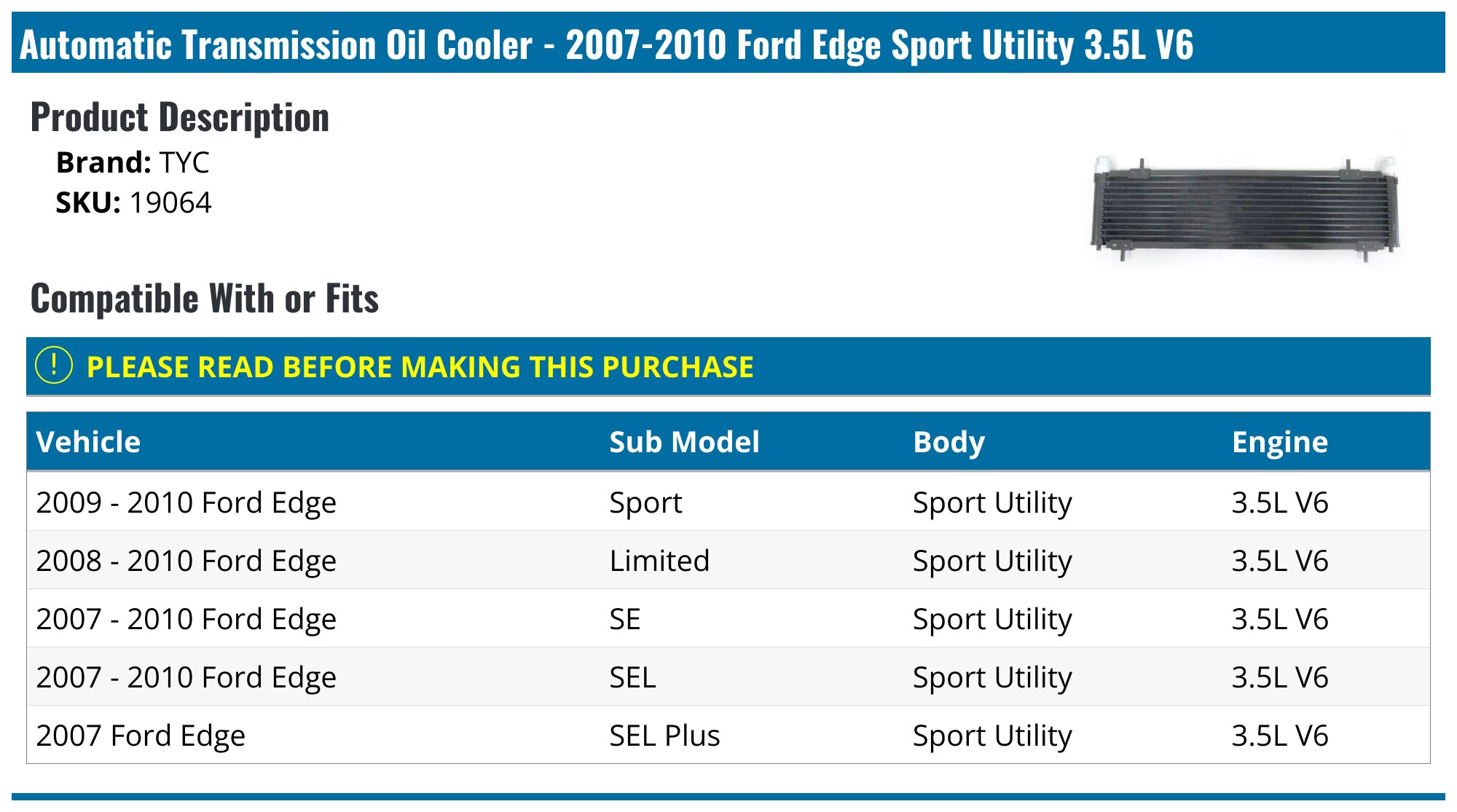 Partsmarkets Radiator Cooling Fan Assembly For Ford Edge 3.5L 2007-2015 – 621-392, 16 Blade
