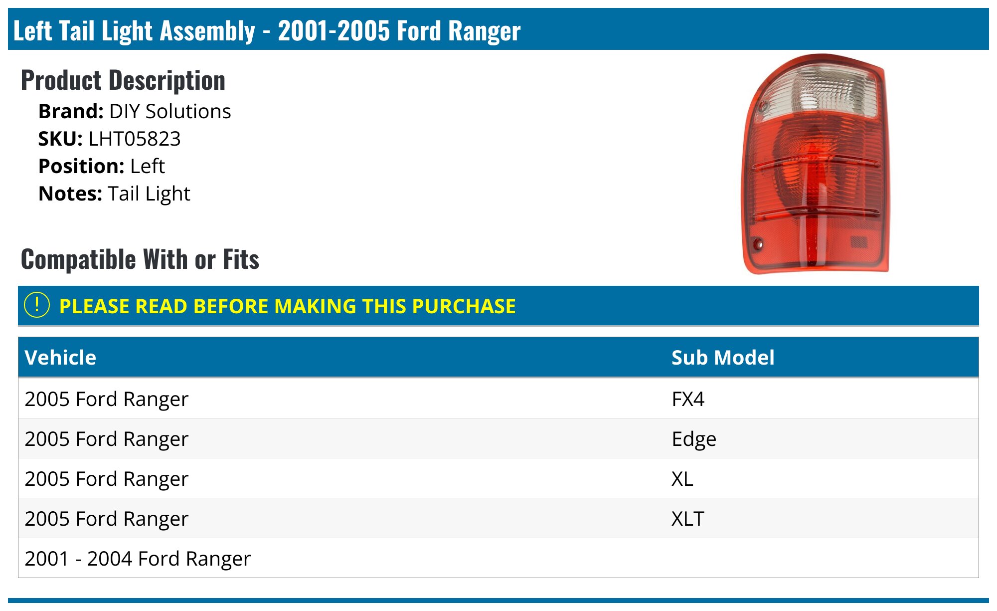 Dorman Tail Light Assembly - 1610204 - O'Reilly Auto Parts