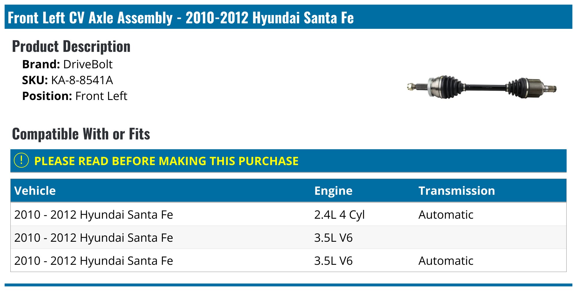 ODM Pair Front Left and Right CV Axle Shaft