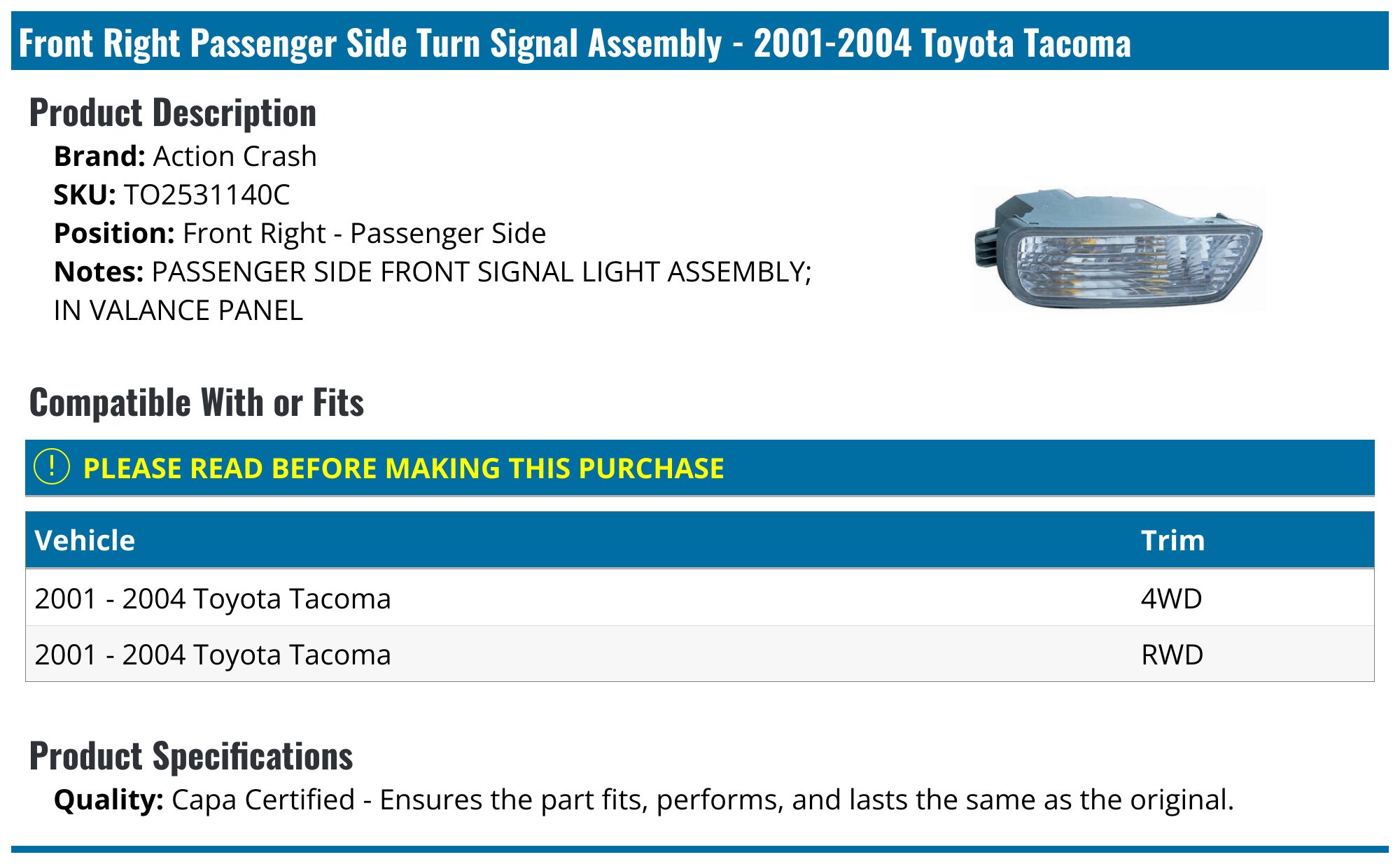 Front Bumper Black + Grille Brackets Headlights Kit For 2001-2004 Toyota Tacoma | UK