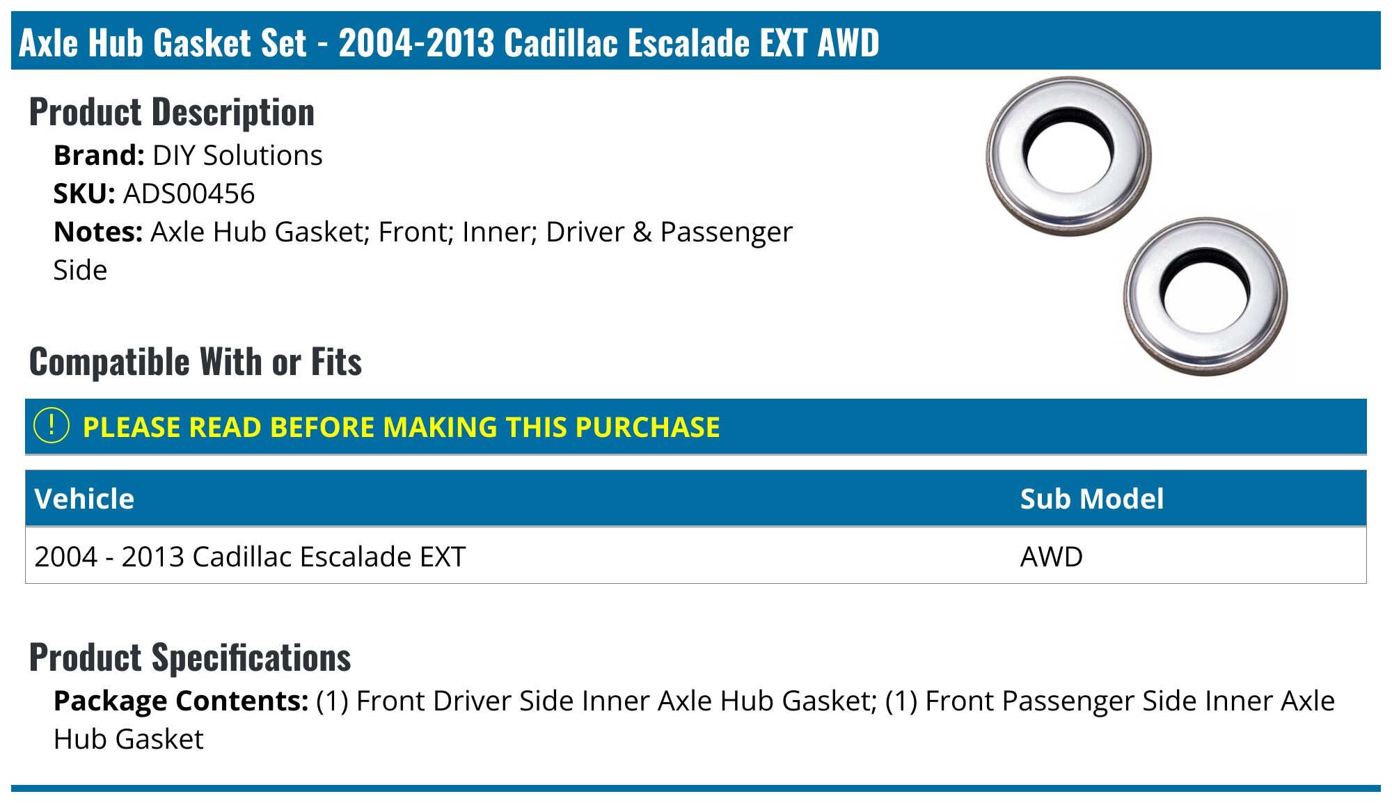 ECCPP Full Gasket Set For Chevy Express 2500/3500 & Cadillac Escalade 2007-2011
