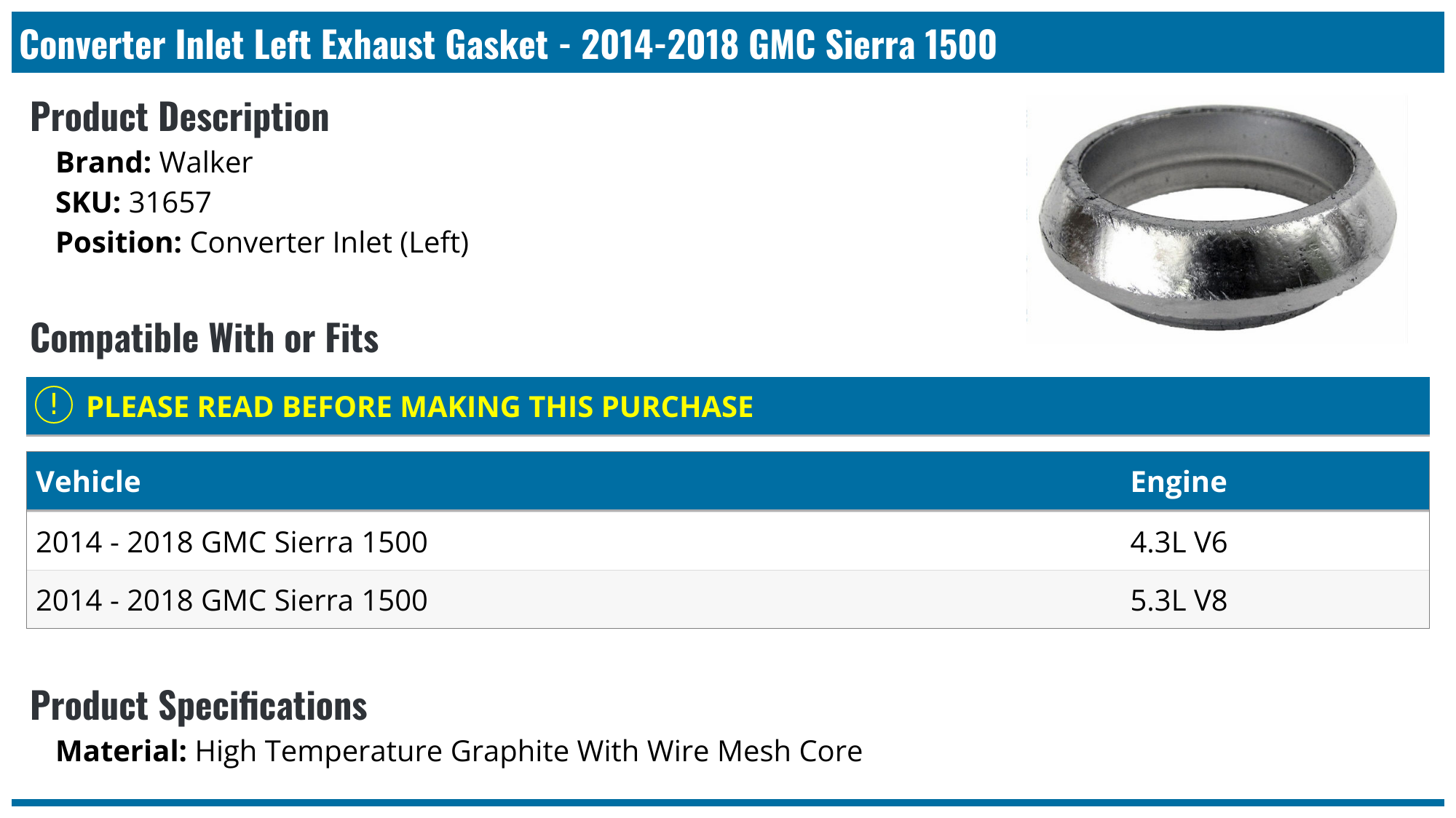 V6 写真 Muffler Cement Mr. Gasket 5960 - Material - Ultra-Seal - 1/16