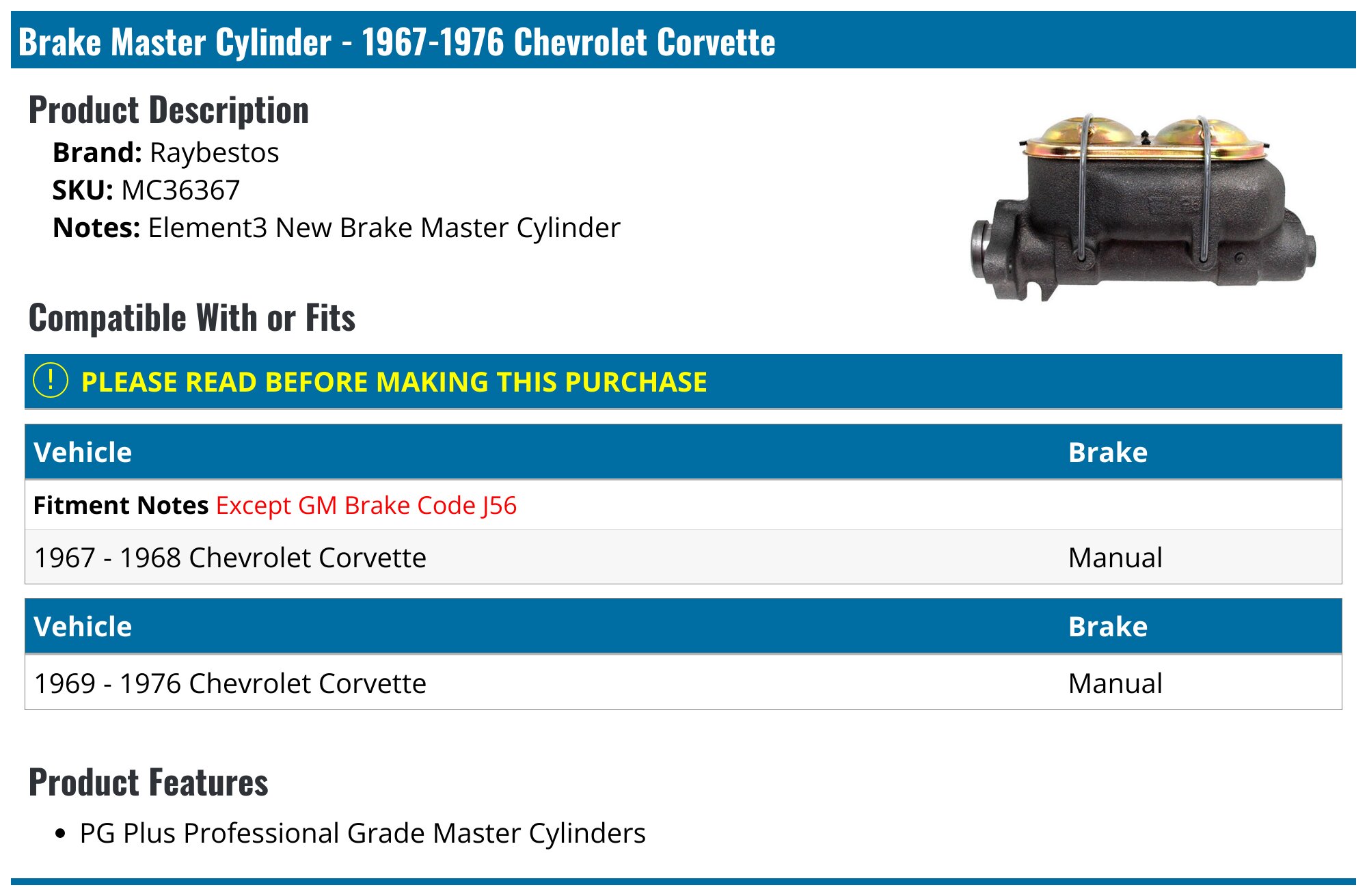 CORVAIR BRAKE CYLINDER-60-64 RIGHT REAR | CorvairFarmer
