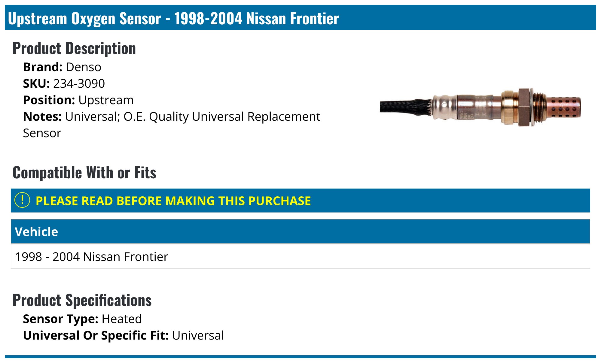 Bosch 13077 Oxygen Sensor – Auto Parts