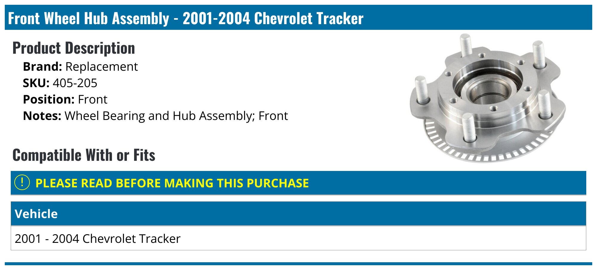 Front Wheel Bearng 27FSJH44 for Geo Przm 1993 1994 1995 1996 1997 | eBay