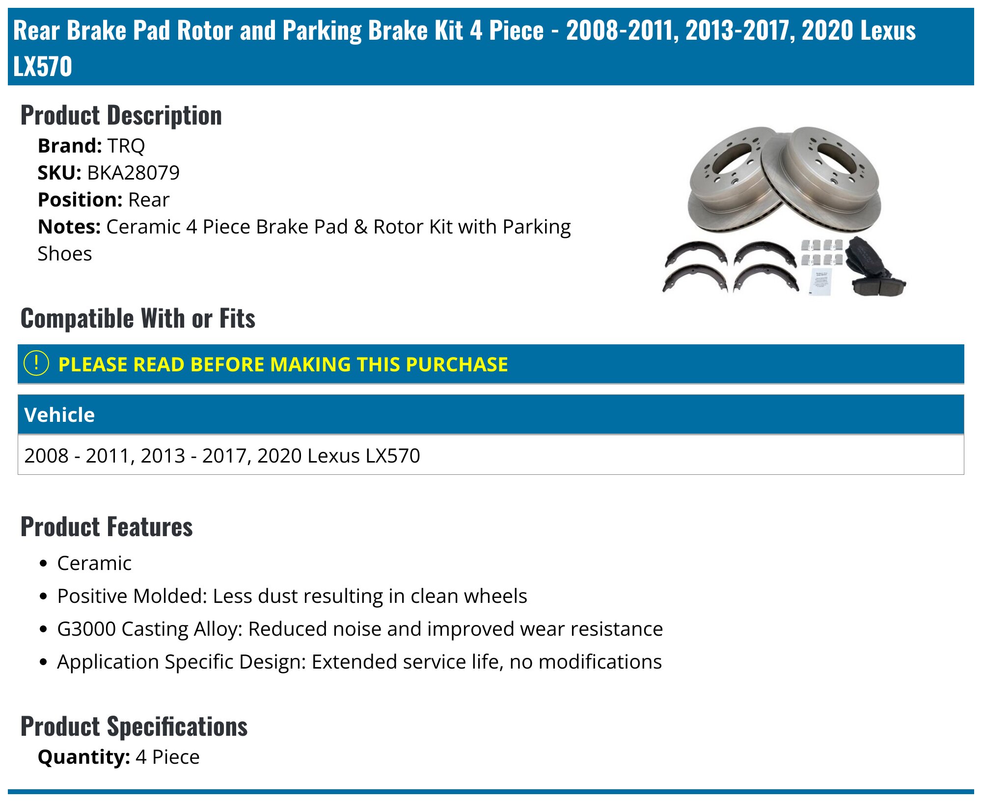 PowerStop Brake Kit | 2008–2011 Lexus LX570 (KOE4696)