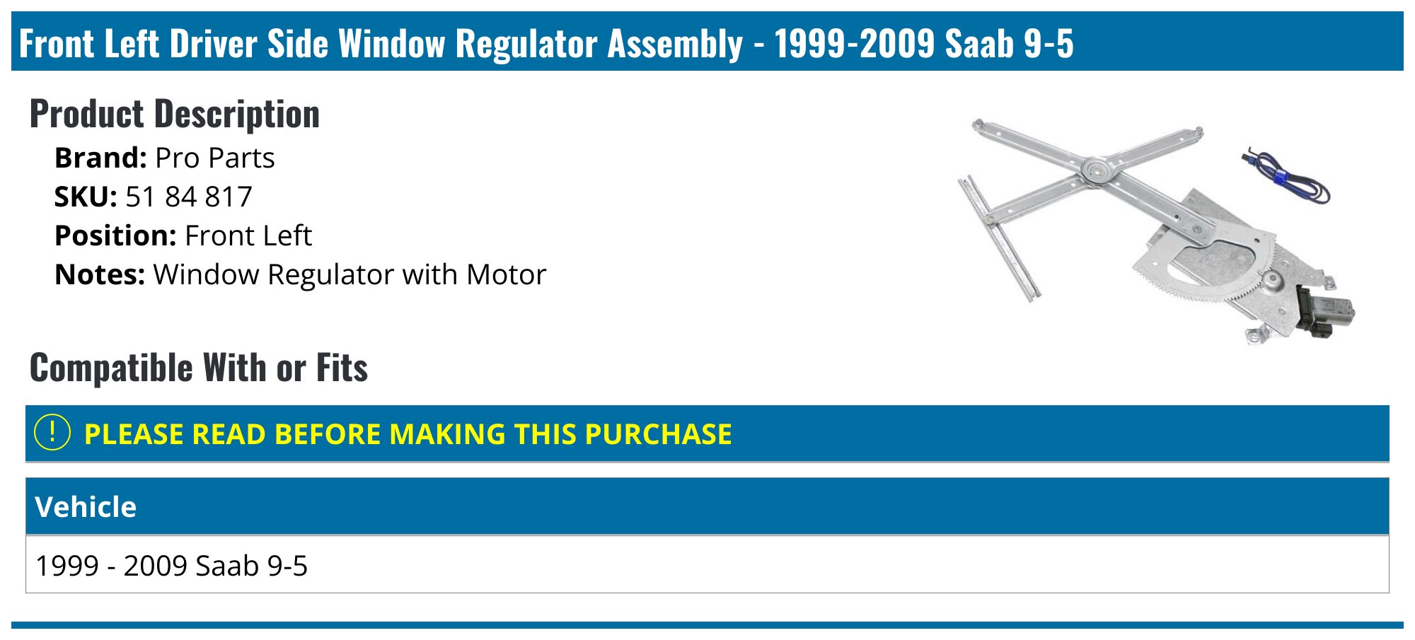 Set of 4 Window Regulator Roller PRO PARTS 4493433 for SAAB 9-3 9-5