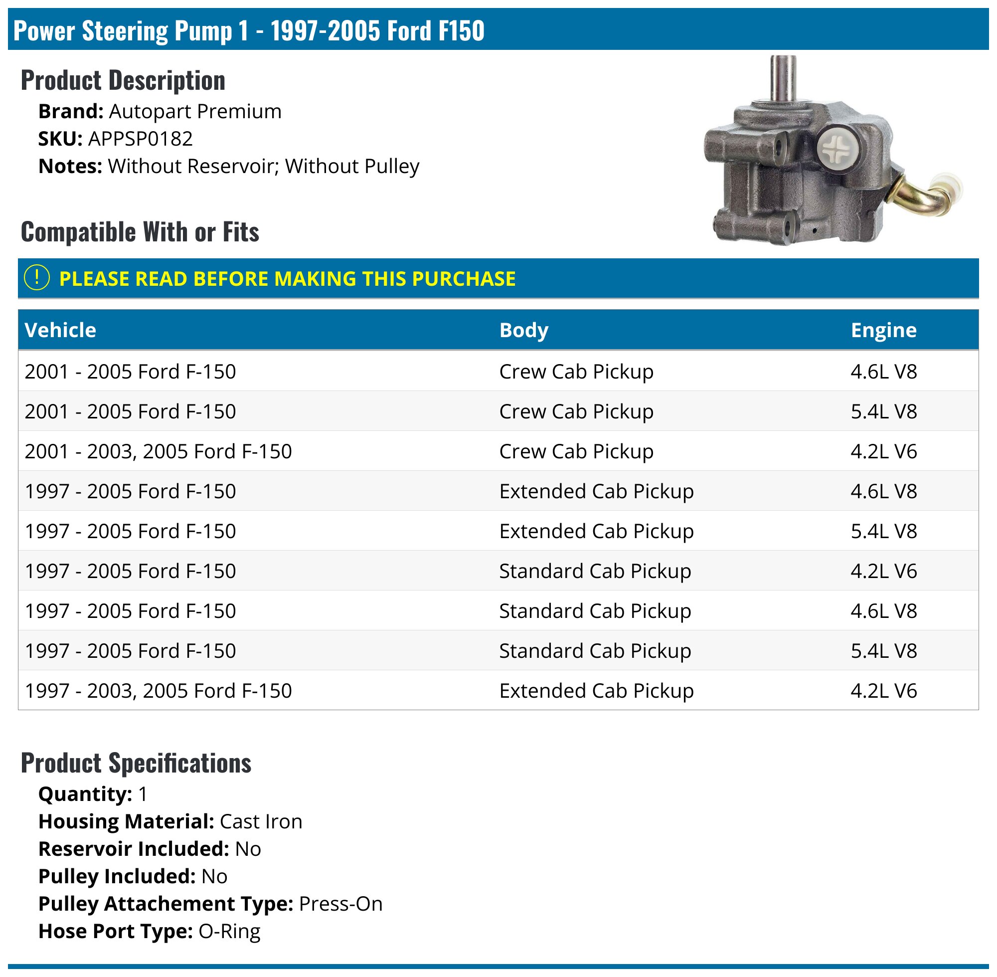 2005 F150 Power Steering Fluidnull