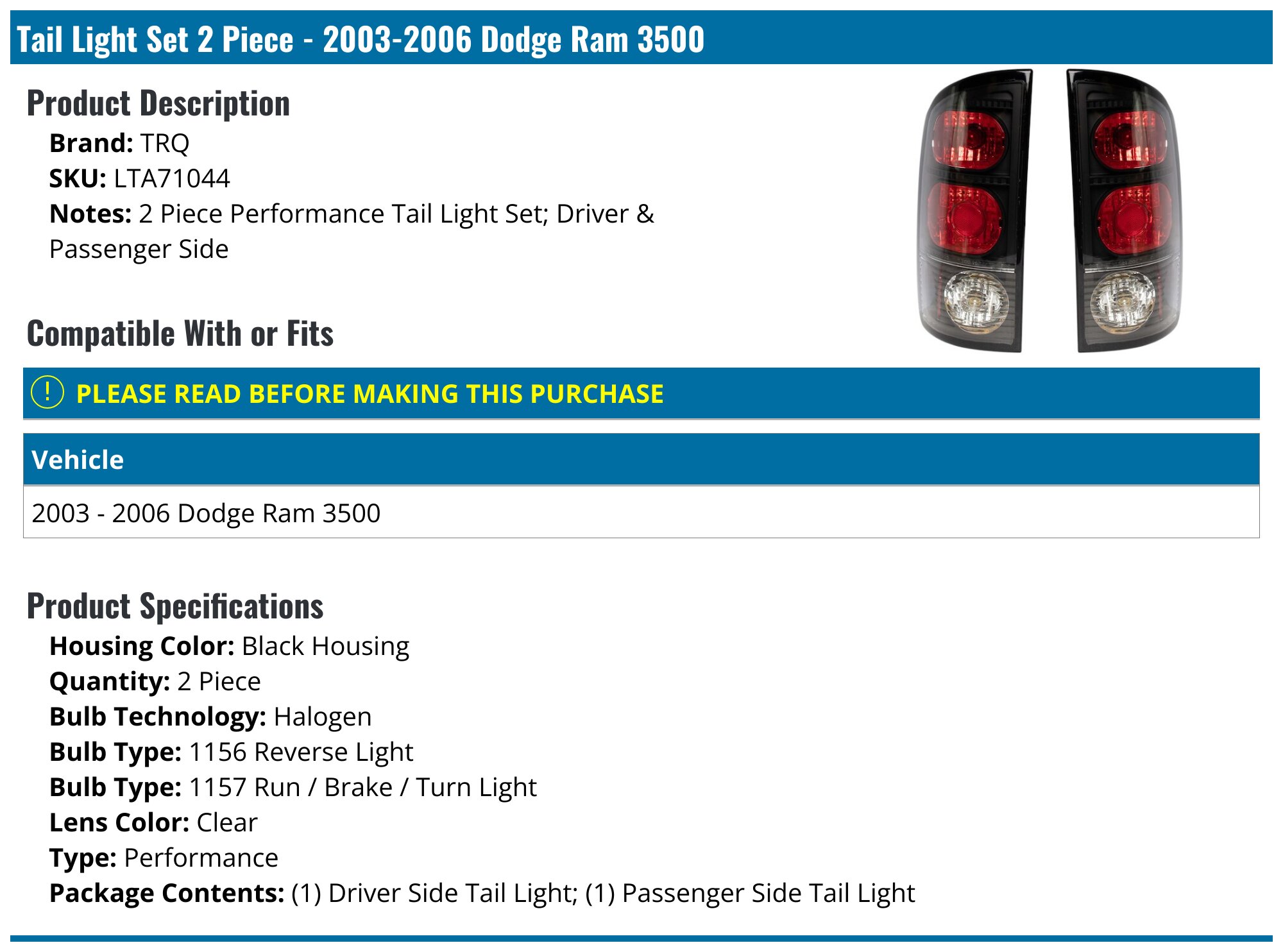 LED Center Tailgate Light Bar For 2003-2006 Dodge Ram 2500 3500 – Red Brake Lamp, G-PLUS