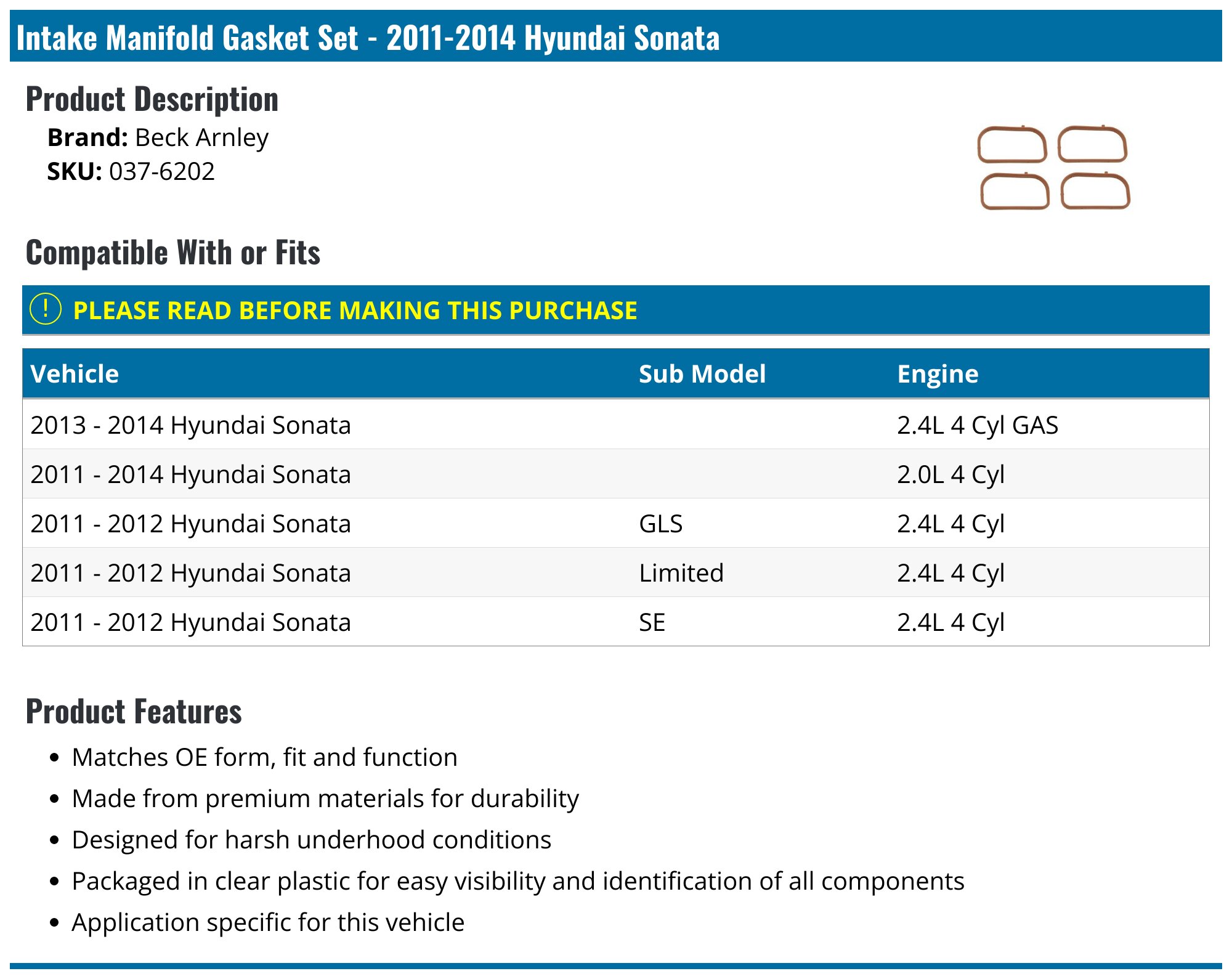 New Starter Motor For Hyundai Sonata & Kia Optima 2.4L (2011-2014) - SINOELECT 6975N