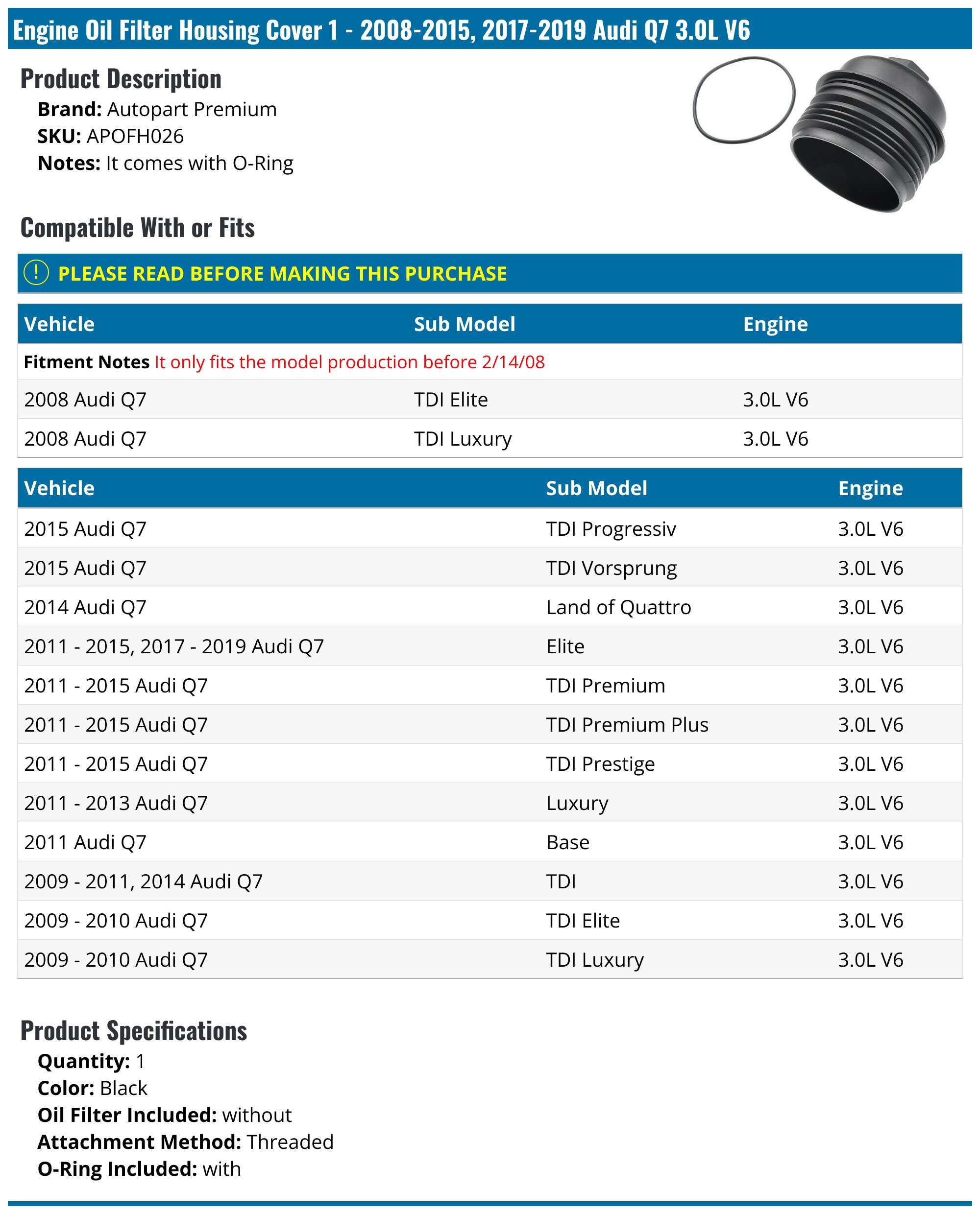 2017 Audi Q7 Oil Type And Capacitynull