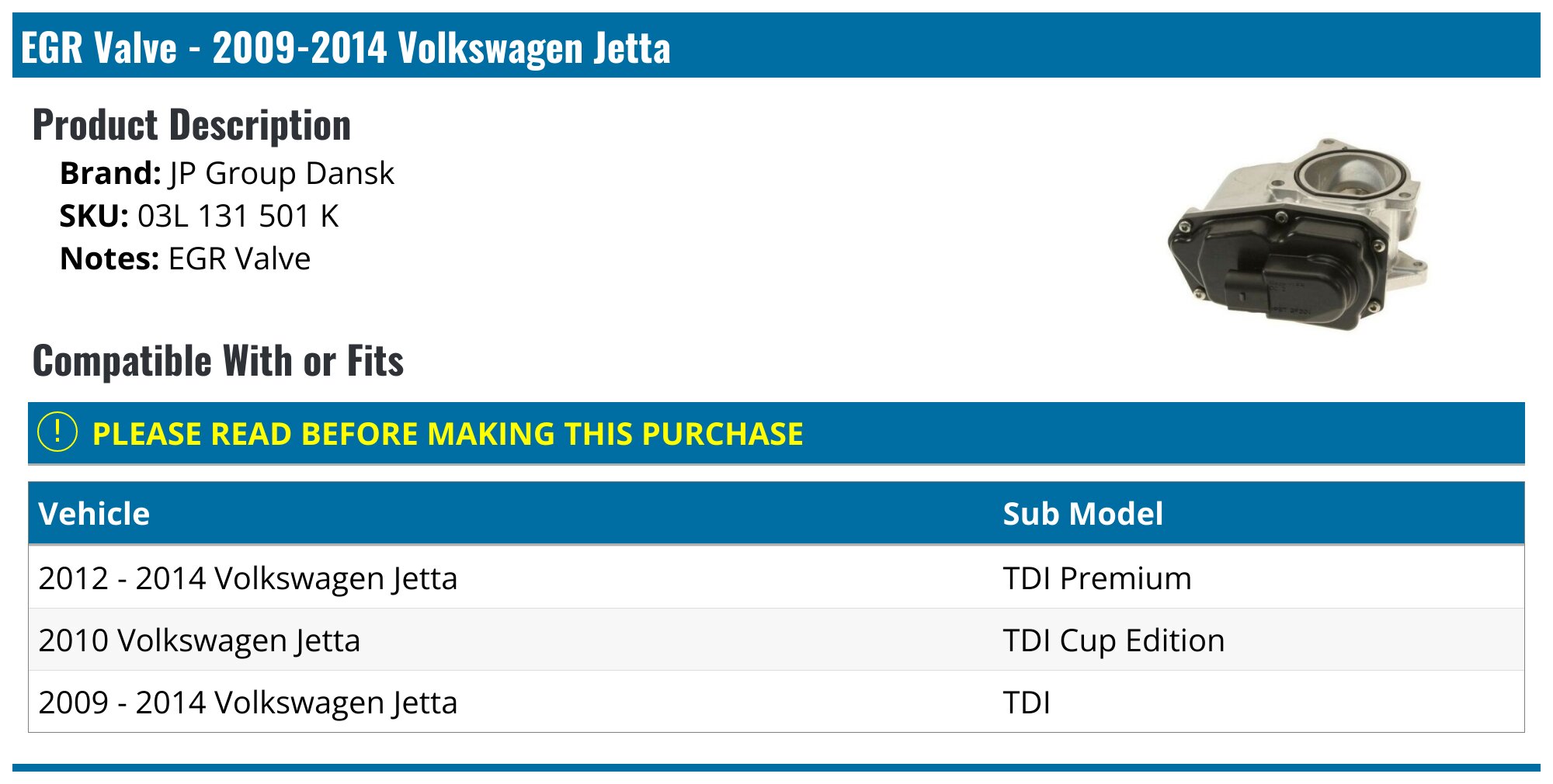 JP GROUP Soupape EGR 1519900200