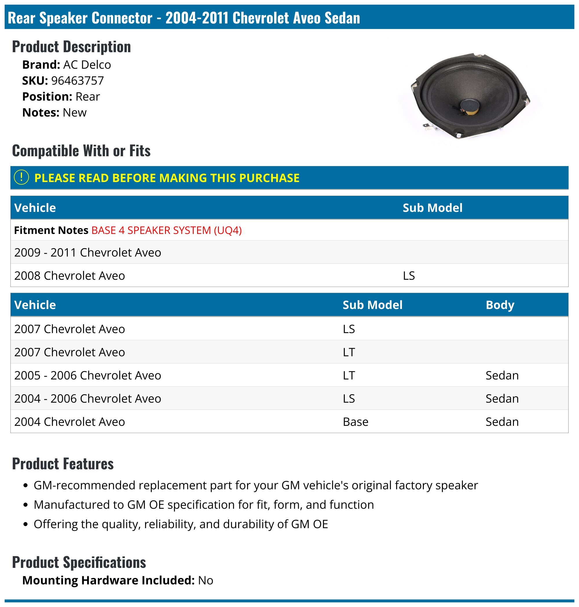 Suspension Stabilizer Bar Link Kit Fits select: 2004-2011 CHEVROLET AVEO, 2009 PONTIAC G3 WAVE