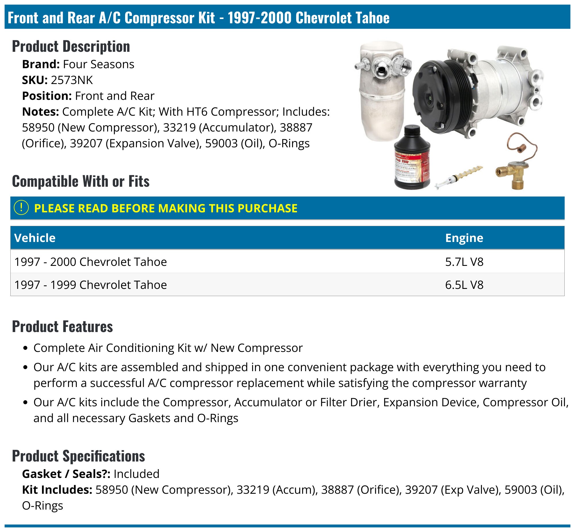 Four Seasons 39207 A/C Expansion Valve - Factory Air Replacement Part