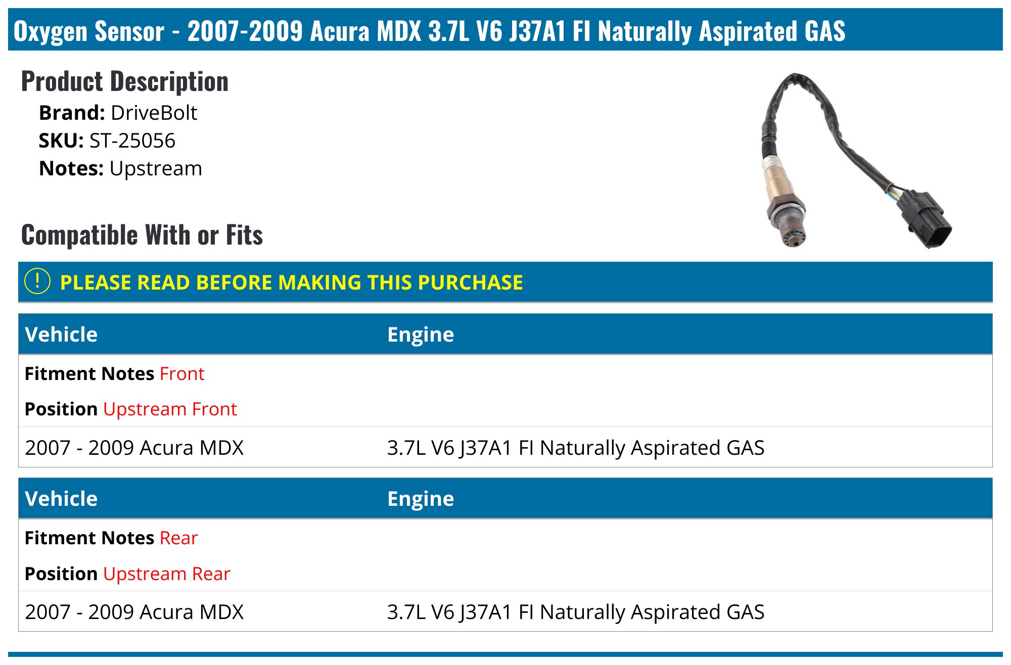 4-Piece Oxygen Sensor Set For Honda Accord, Odyssey, Pilot, Ridgeline & Acura MDX/RL/TL 3.5L – RIGHTPARTS