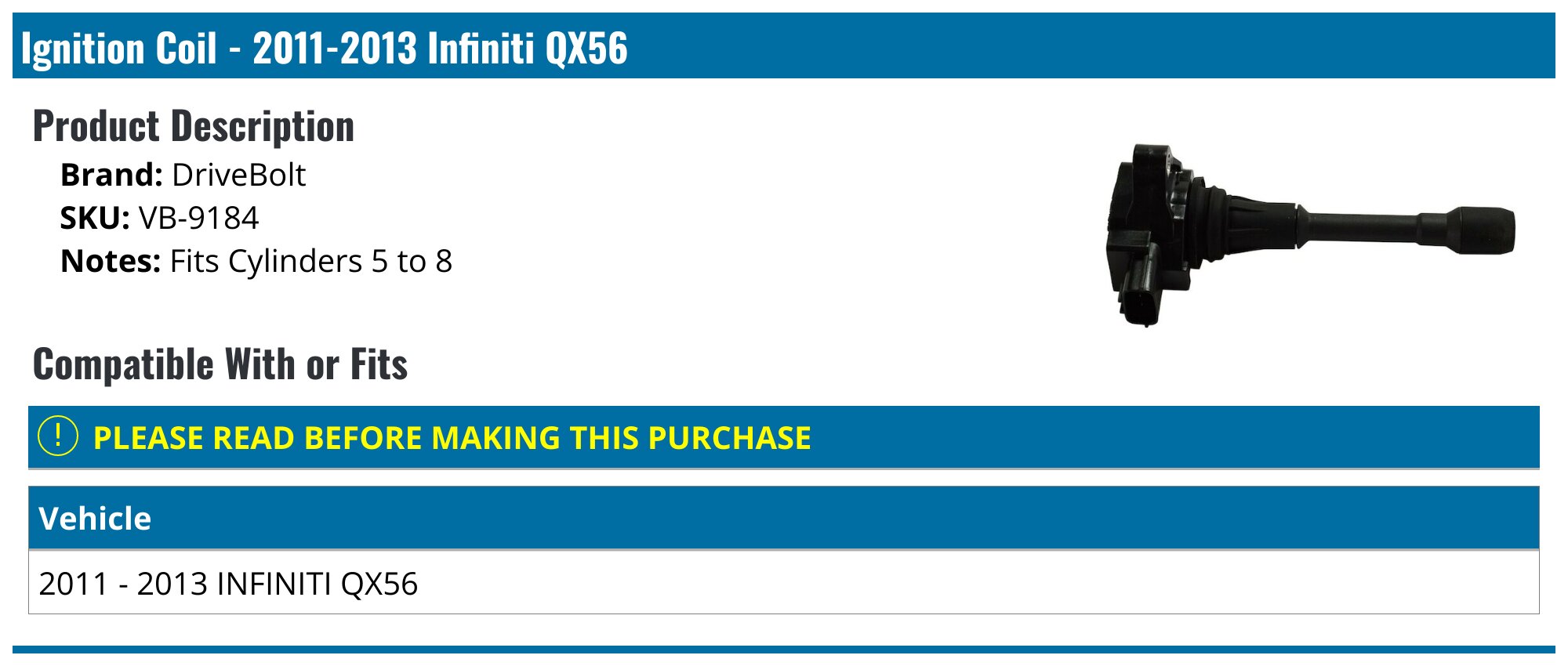 8 Pcs Left Side Ignition Coil Kit For INFINITI QX56 (2011-2013) & QX80 (2014-2019) 5.6L – Kintop_coilparts