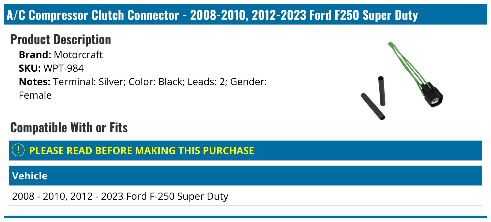2008-2010, 2012-2025 Ford F250 Super Duty A/C Compressor Clutch ...