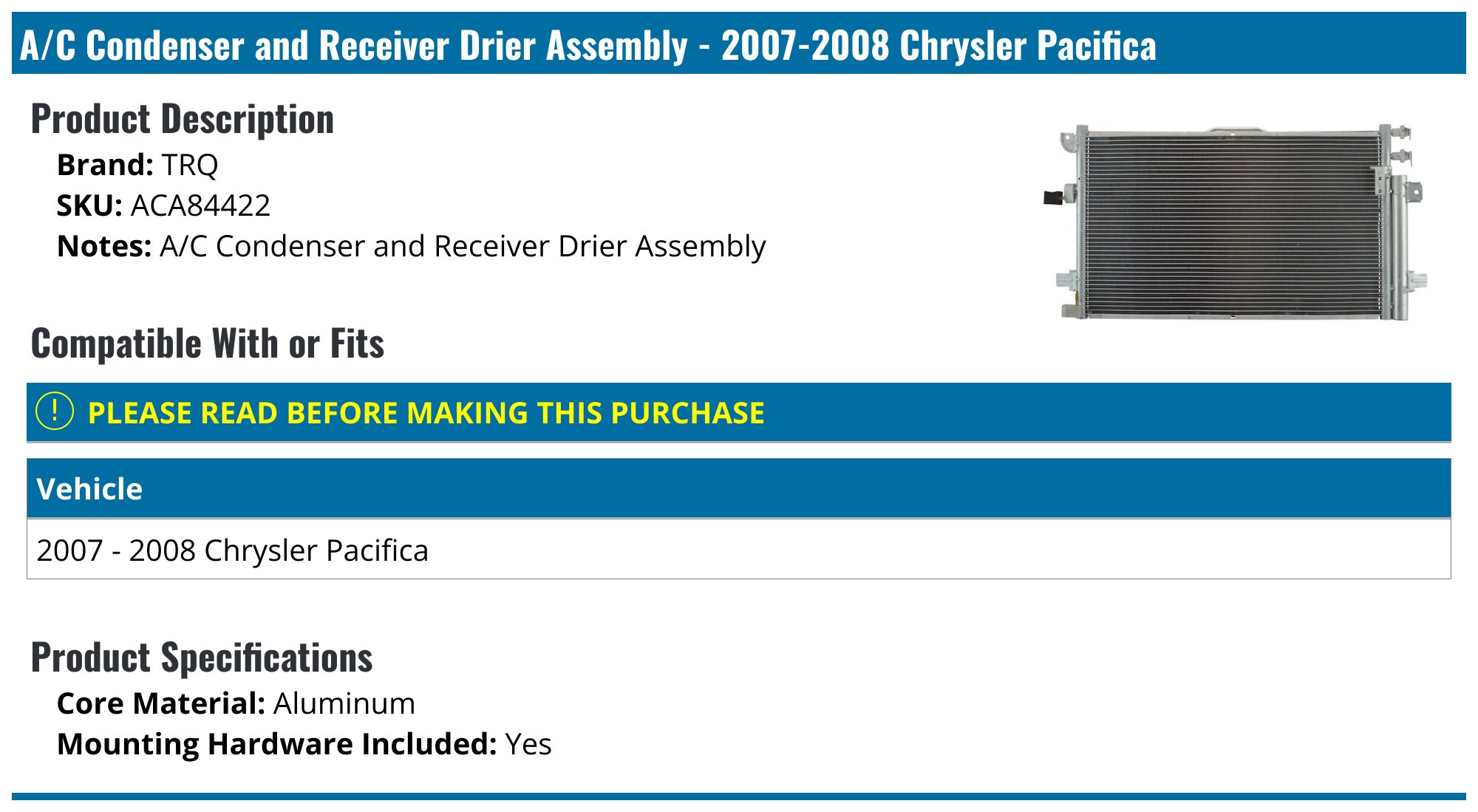 AC Receiver Drier Location | Chrysler Pacifica 2007 Q&A