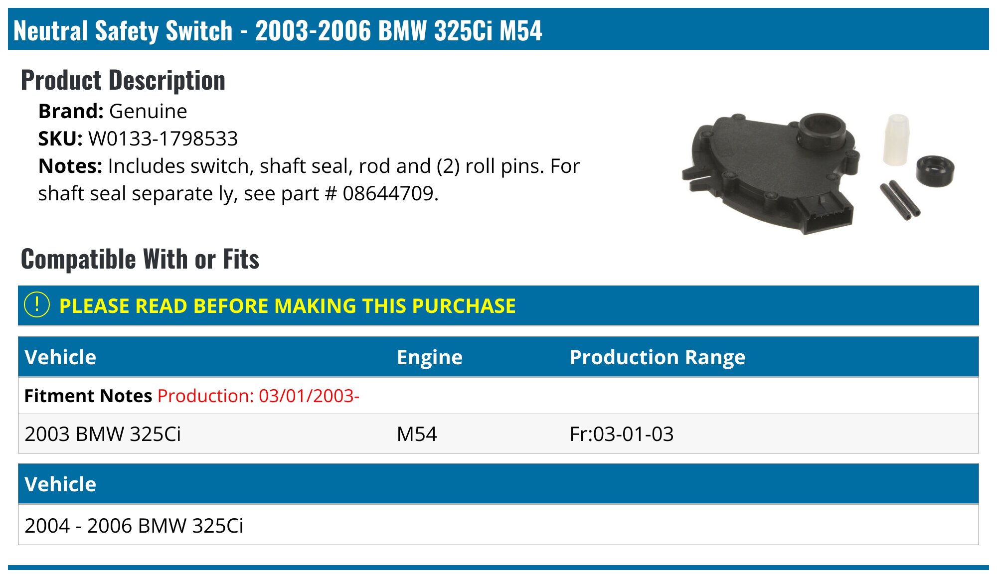 2003-2006-bmw-325ci-neutral-safety-switch-genuine-w0133-1798533