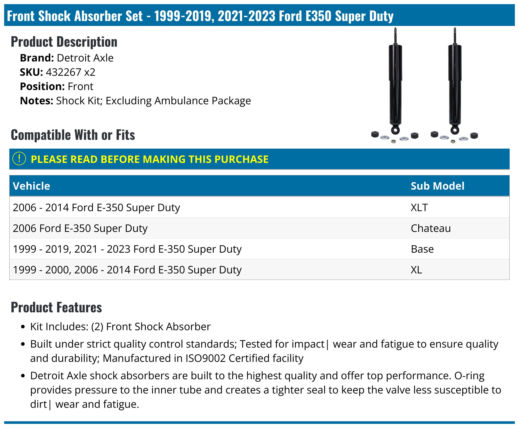 Front Left And Right Shocks Struts For 2013 2014 2015 2016 2017-2020