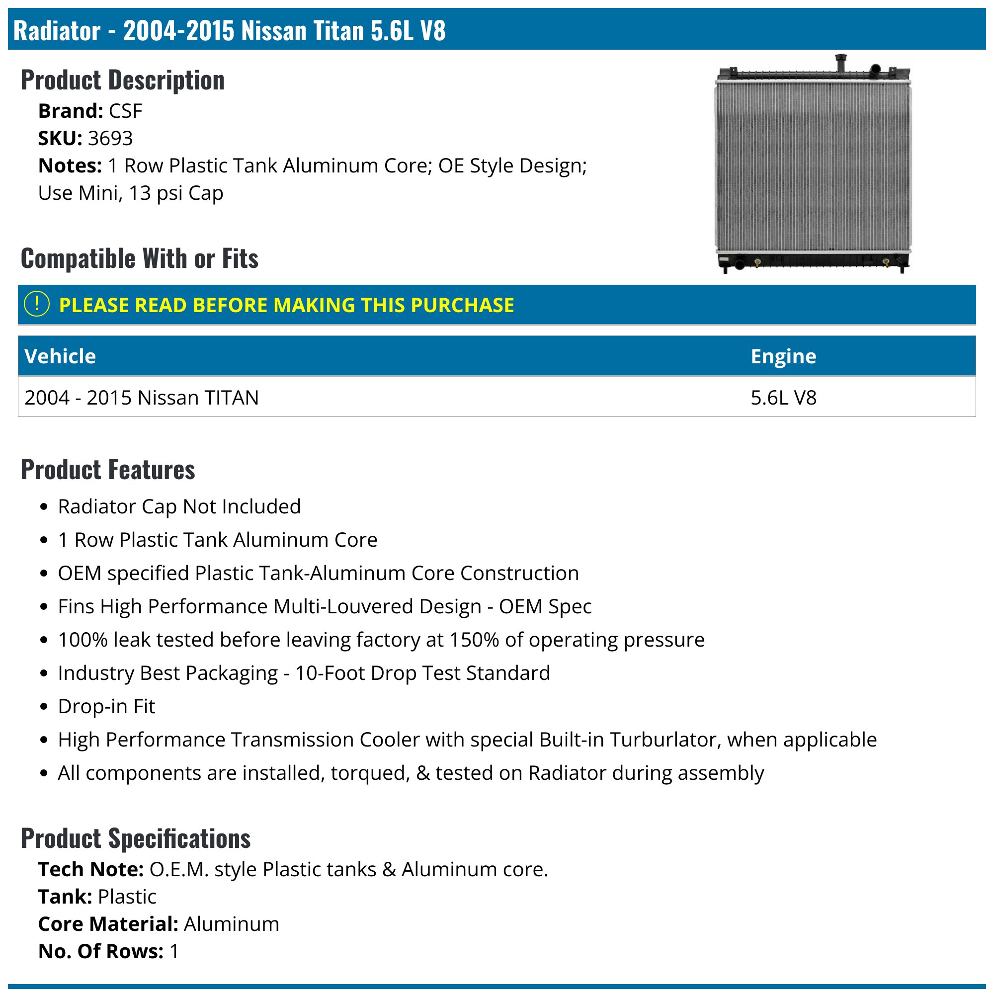 Coolant Reservoir Compatible with NISSAN ALTIMA 2007-2013/MAXIMA 2009