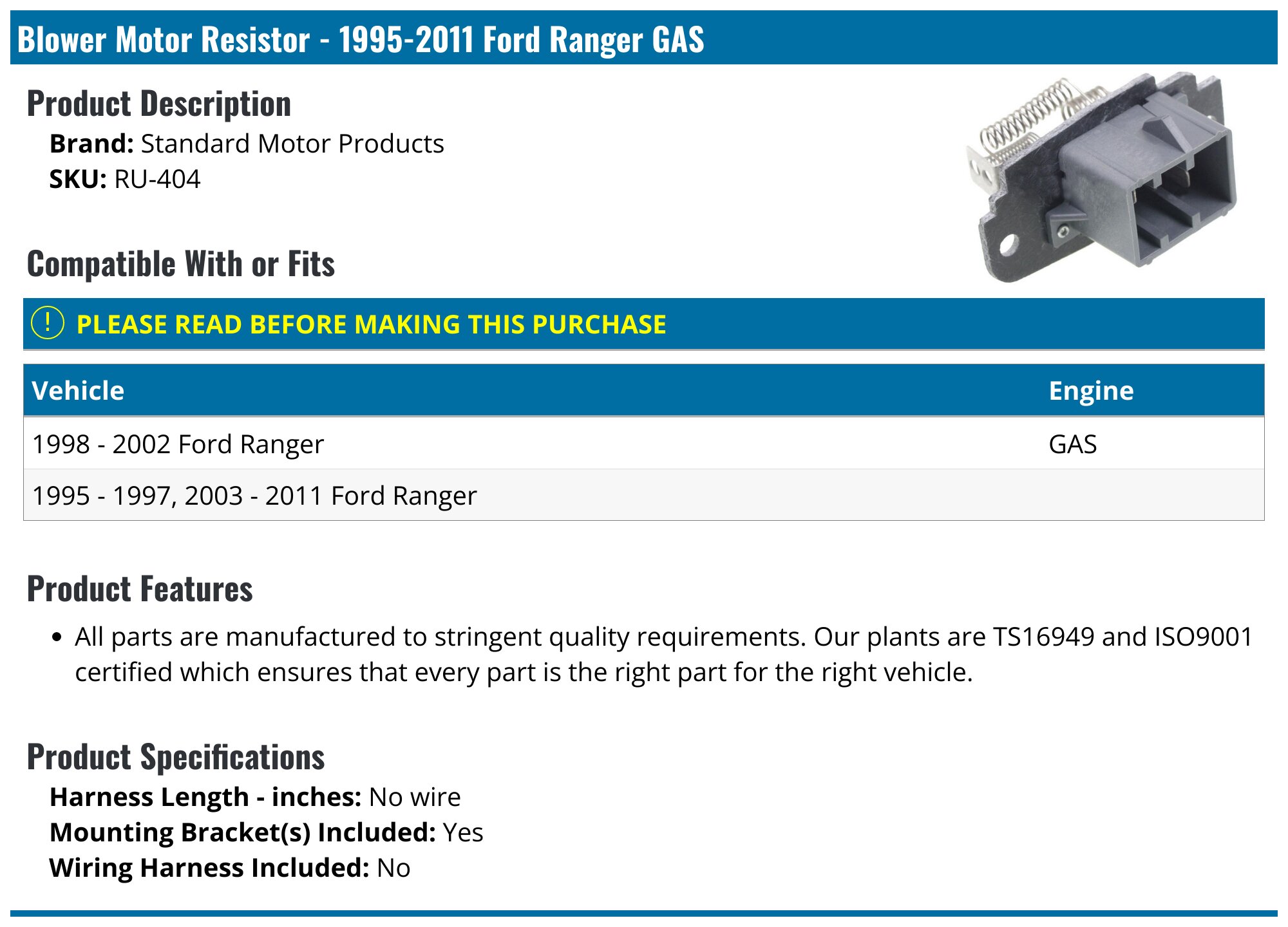 HVAC Blower Motor Resistor Connector - Compatible With 1997 - 2004 Ford F 150 1998 1999 2000 2001 2002 2003 4e15e1bf 477e 4ee7 Ab4d 55c7d60e9500.1645f25376bf96c7b03ed304b645c18f