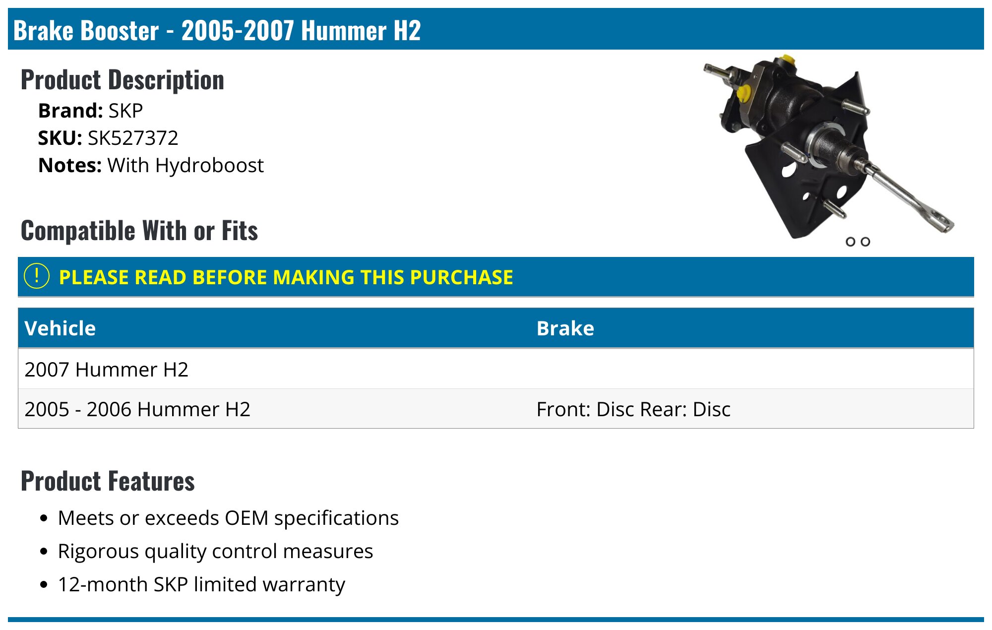 Rear Inner Brake Hose For Hummer H2 2003-2007 - A-Premium Hydraulic Hose Replacement Set