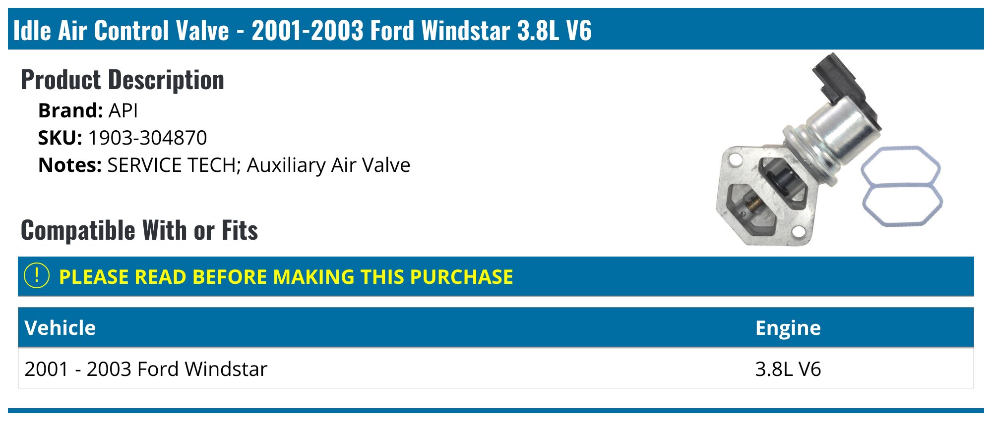 Walker Products Fuel Injection Idle Air Control Valve - 215-2059