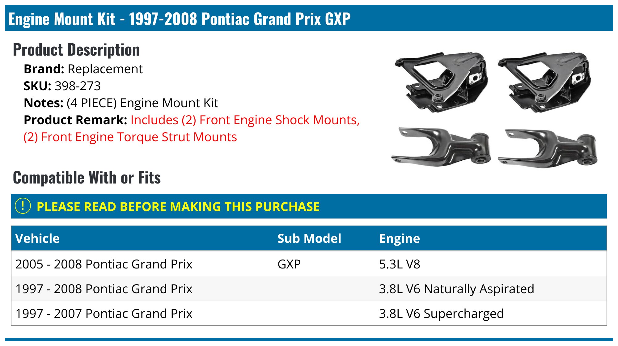 Head Gasket & Bolts Set For 1997-2005 Pontiac Bonneville & Grand Prix 3.8L V6 OHV – Direct Fit