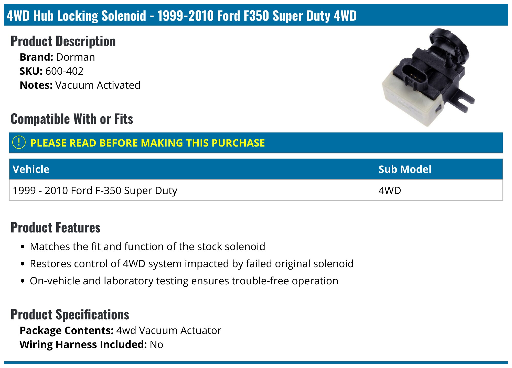 4wd Hub Locking Solenoid Dorman 600-400 for sale online 4wd Hub Locking Solenoid Dorman 600-400 for sale online