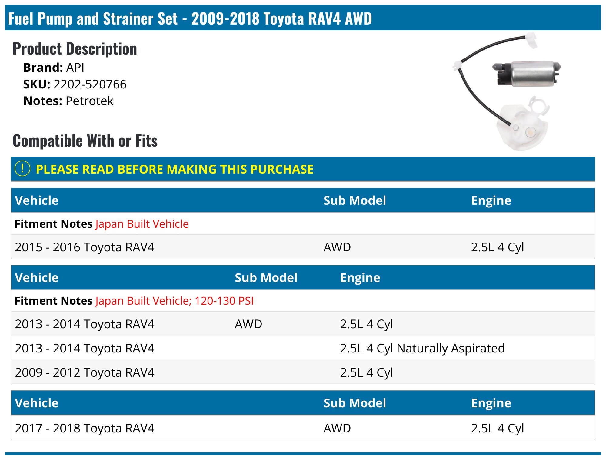 2013 Toyota Rav4 Fuel Capacitynull