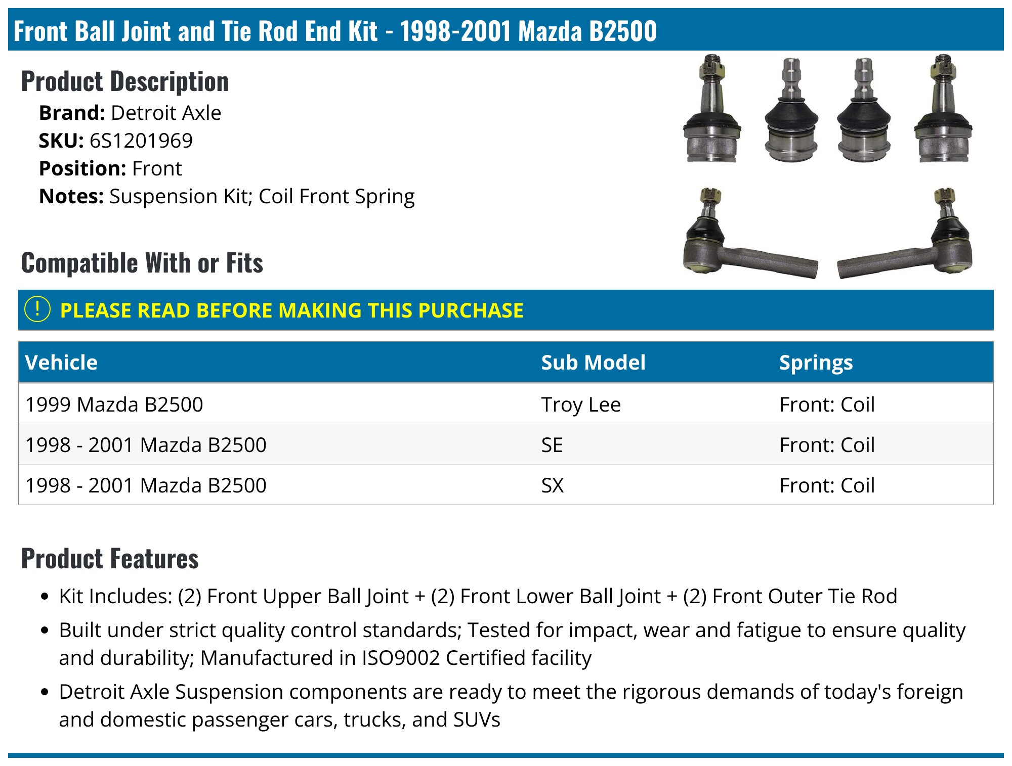 K&N Engineering Performance Intake Kit: Ford Ranger 1998 - 2001 / Mazda B2500 L4-2.5L main image 0