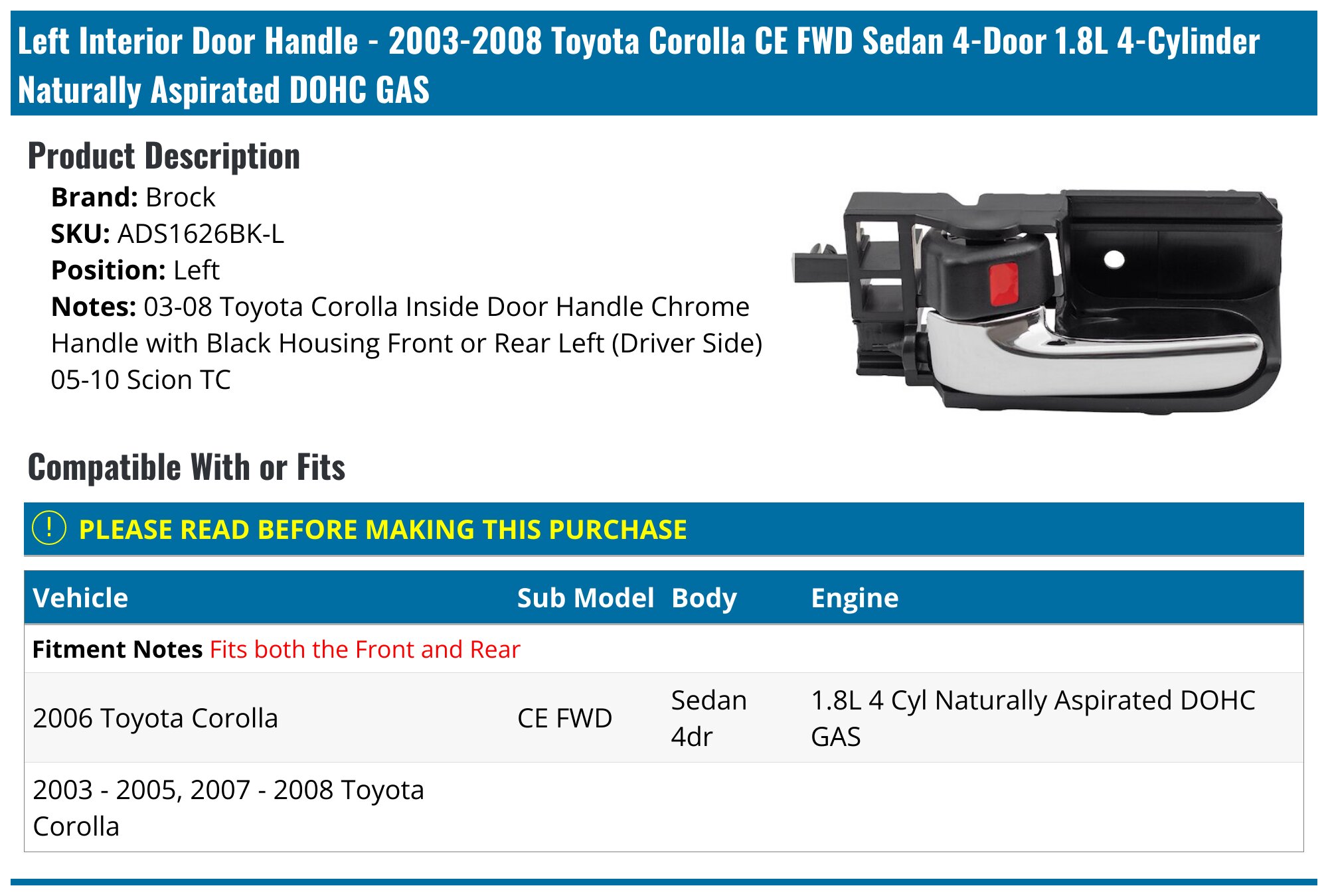 Buy 98 -02 Chevy Prizm Toyota Corolla Rear Right Door Power Latch Lock Actuator OEM In Nebraska - Foto 5