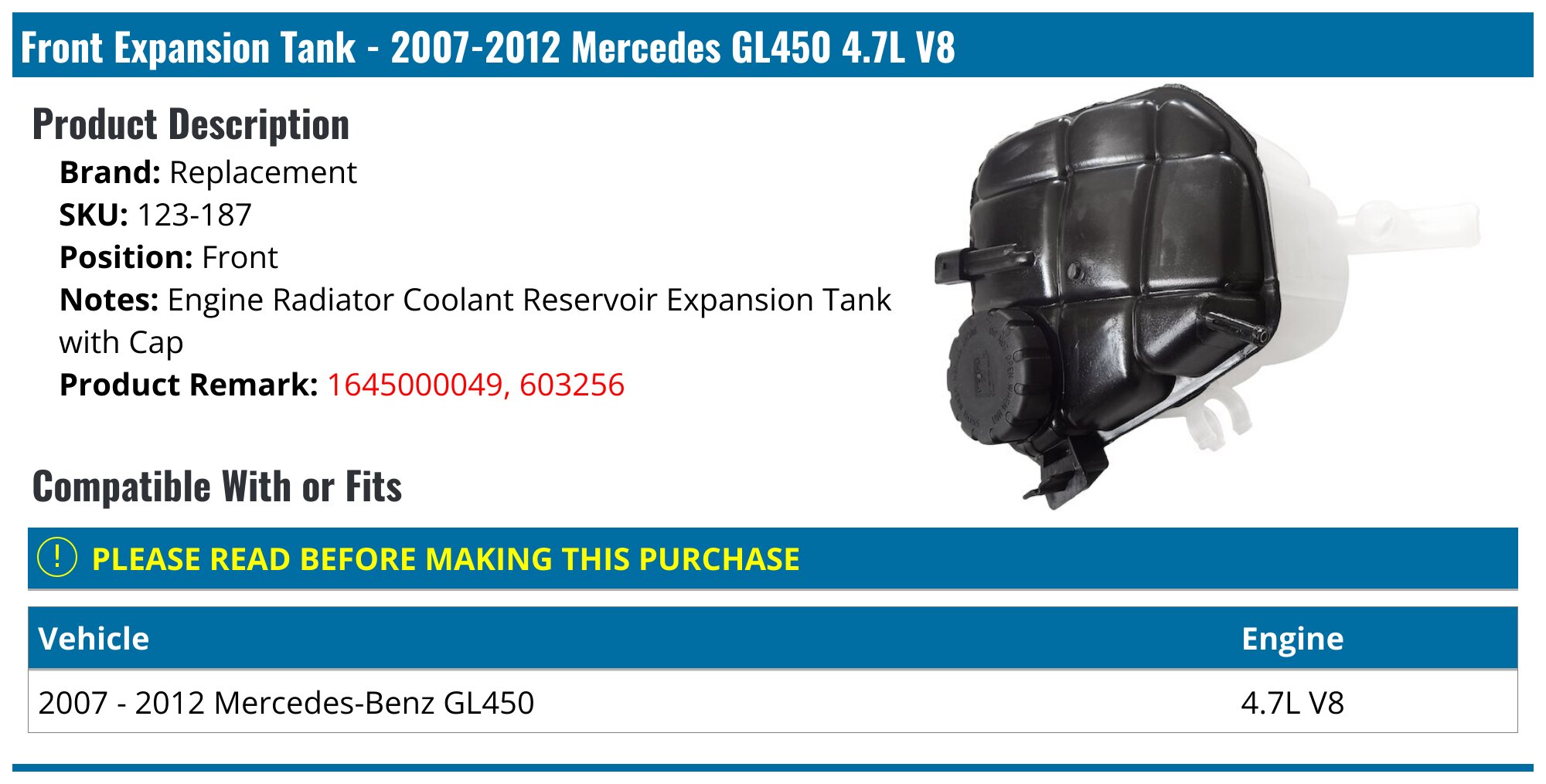 Coolant Reservoir Expansion Tank 16470-0L010 For TOYOTA VIGO FORTUNER 2005-14