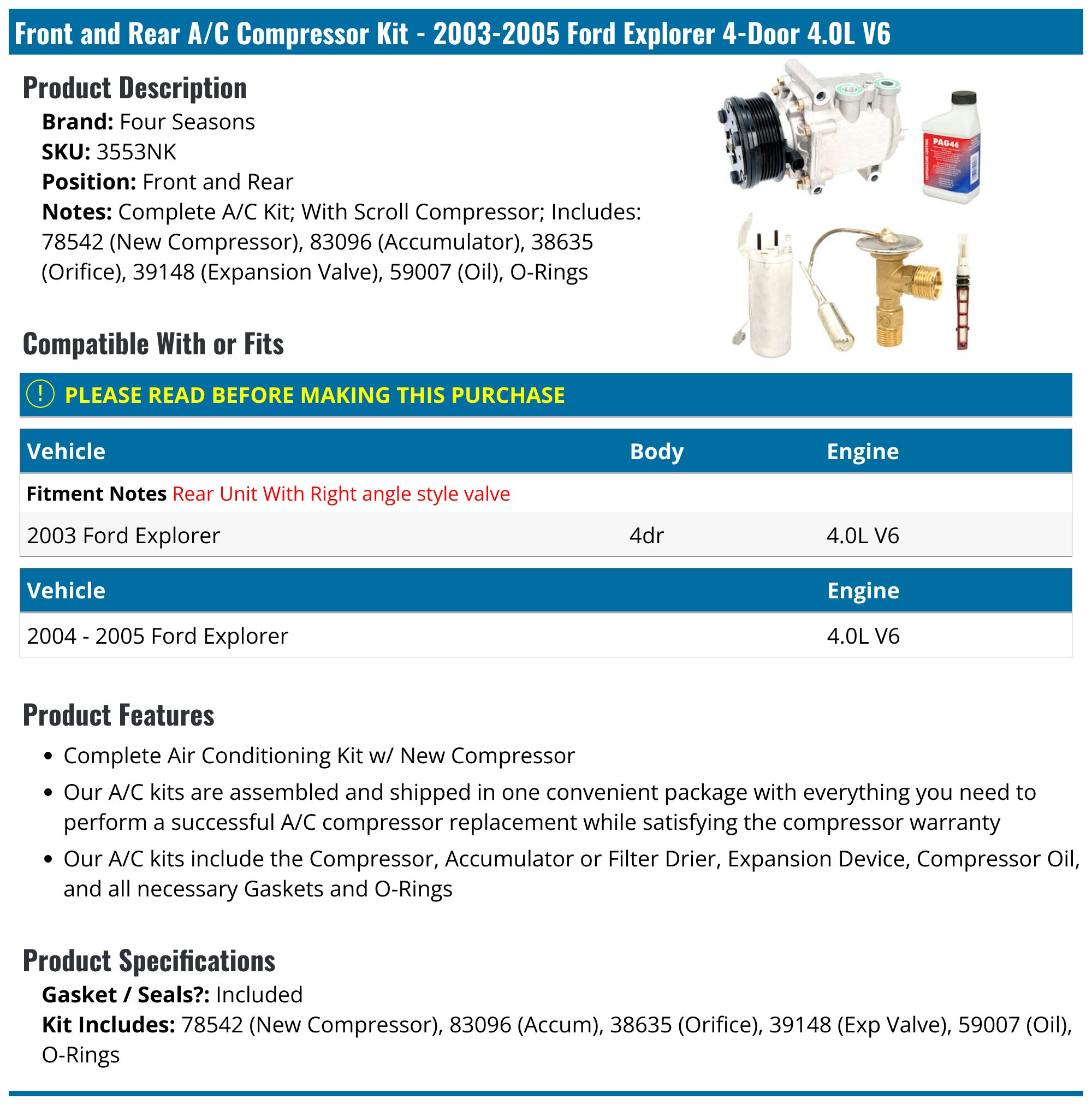 Ford Explorer (1997-2003) - Aircon Compressor | Lazada PH