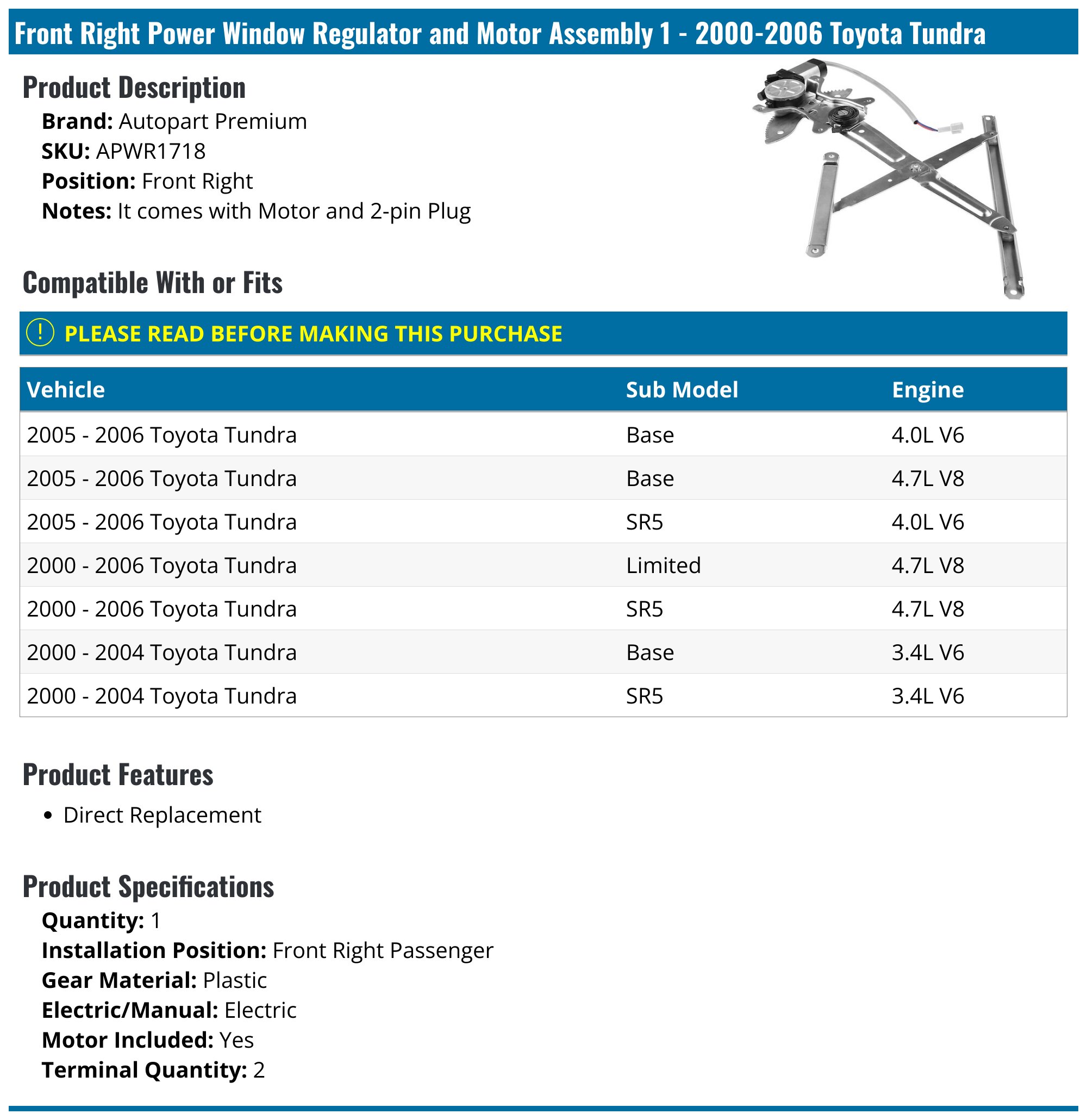 Power Window Regulator And Motor Assembly - Dorman (748-502