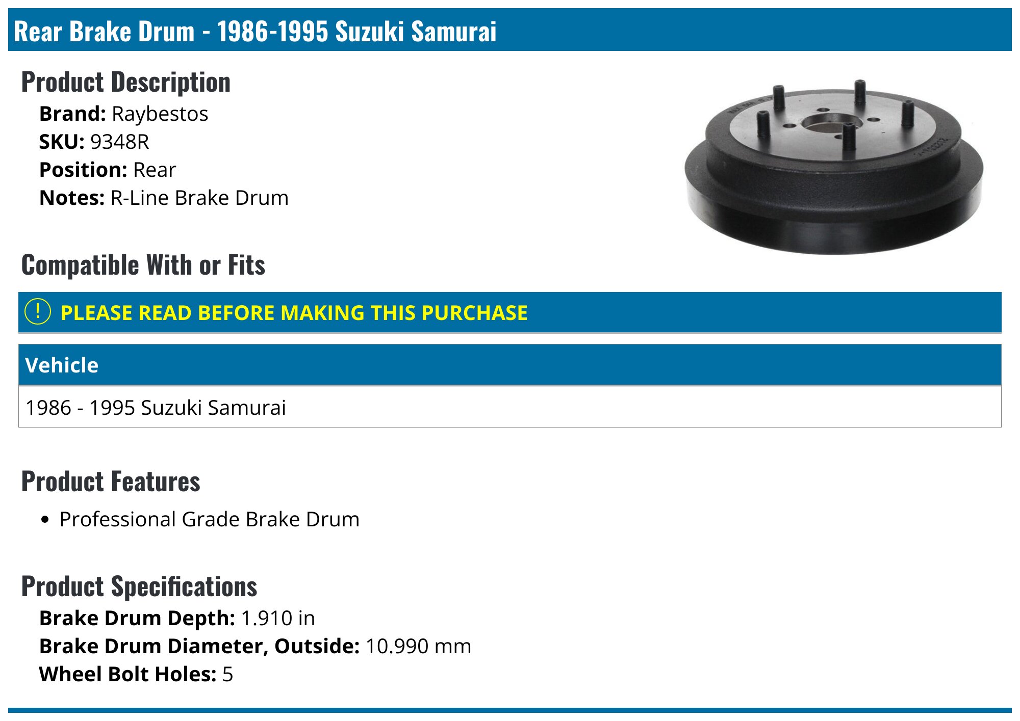 Suzuki Samurai Parts